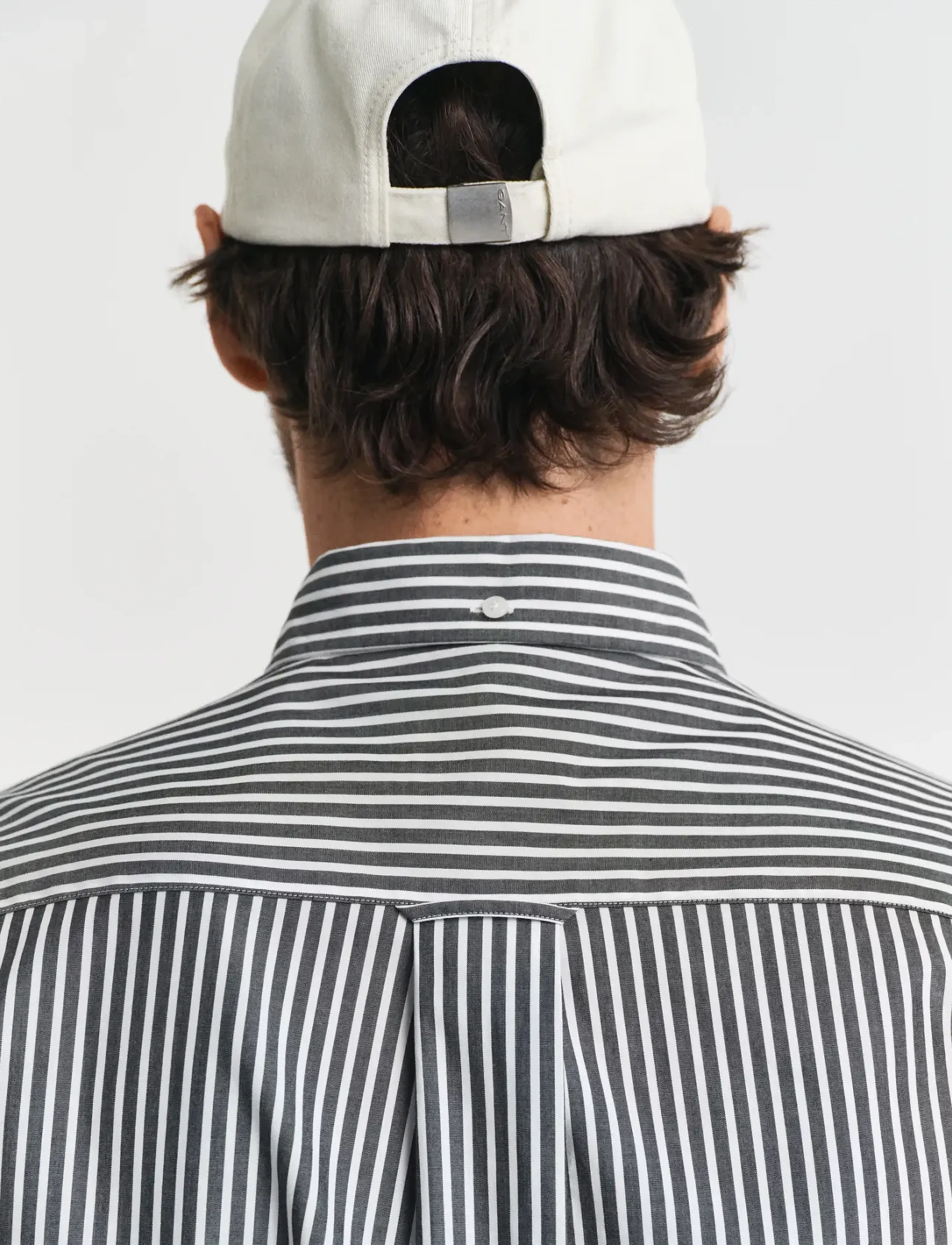 Gant - REG CLASSIC POPLIN STRIPE SHIRT - gestreifte hemden - black - 4