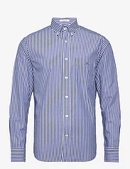 GANT - REG CLASSIC POPLIN STRIPE SHIRT - kasdienio stiliaus marškiniai - college blue - 0