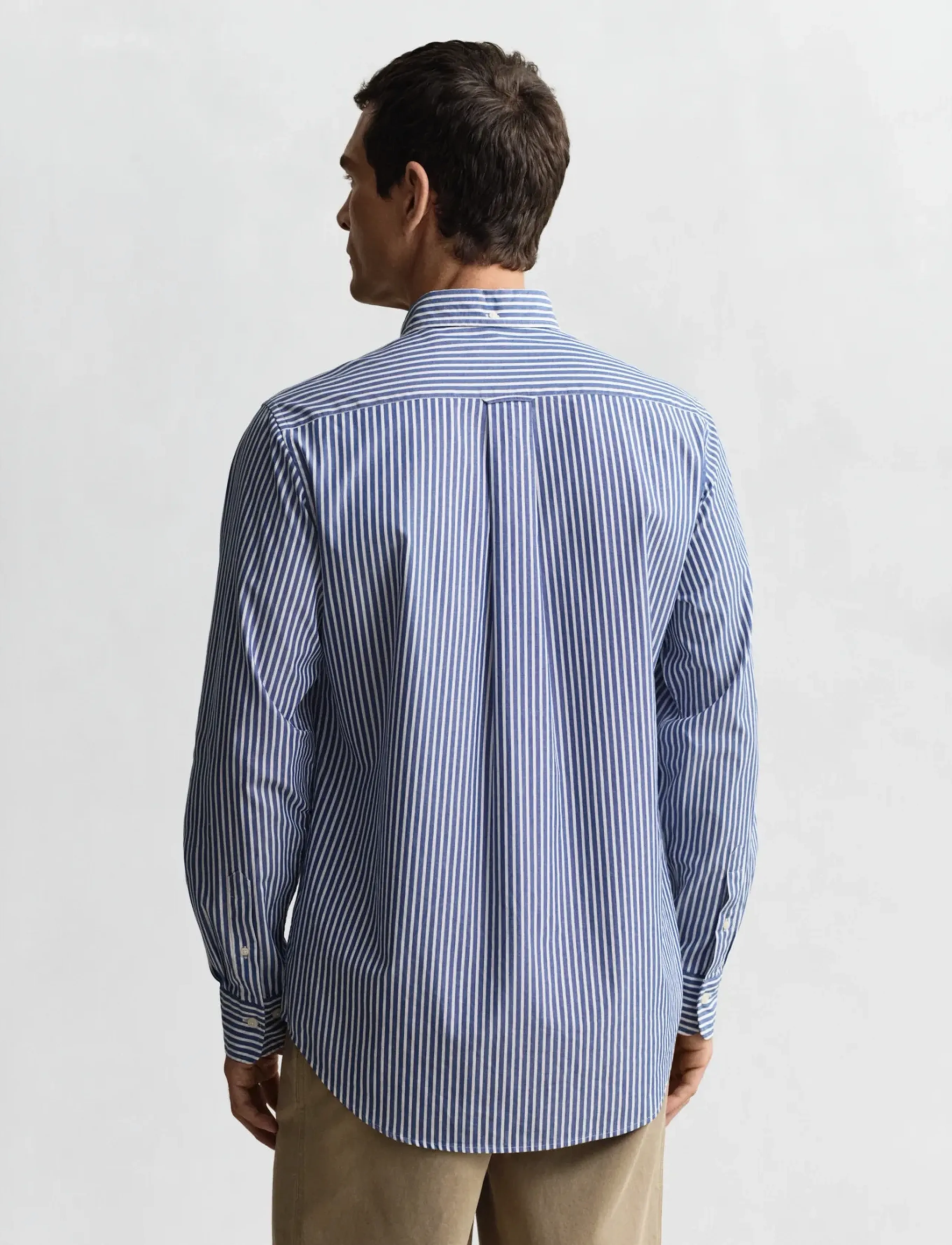 Gant - REG CLASSIC POPLIN STRIPE SHIRT - dryžuoti marškiniai - college blue - 2