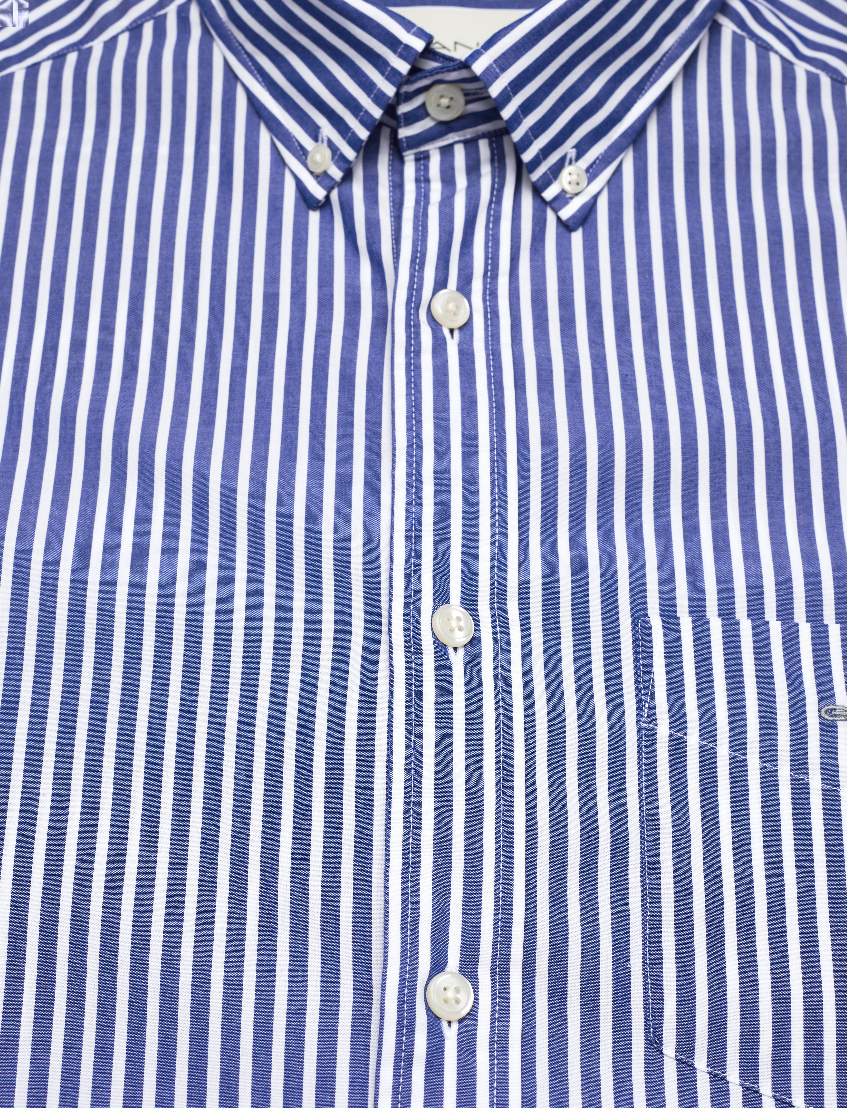 Gant - REG CLASSIC POPLIN STRIPE SHIRT - dryžuoti marškiniai - college blue - 5