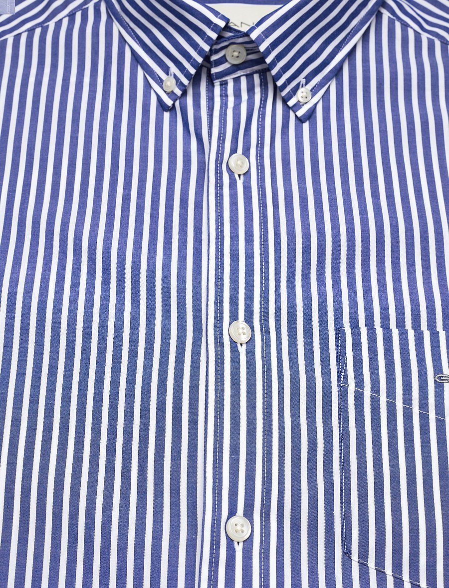 Gant - REG CLASSIC POPLIN STRIPE SHIRT - dryžuoti marškiniai - college blue - 5