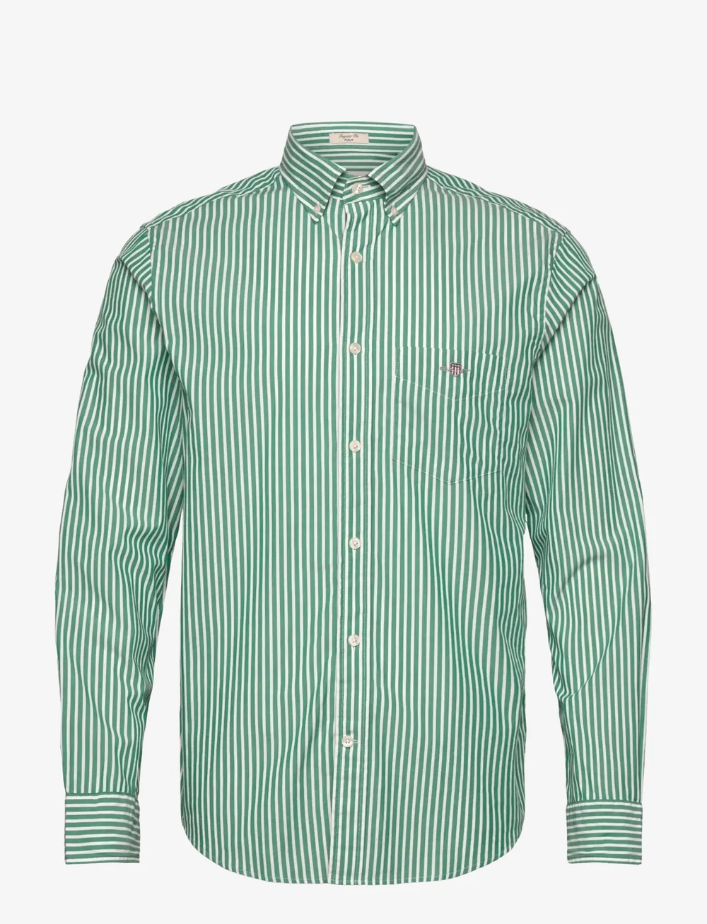 GANT - REG CLASSIC POPLIN STRIPE SHIRT - basic shirts - deep green - 0