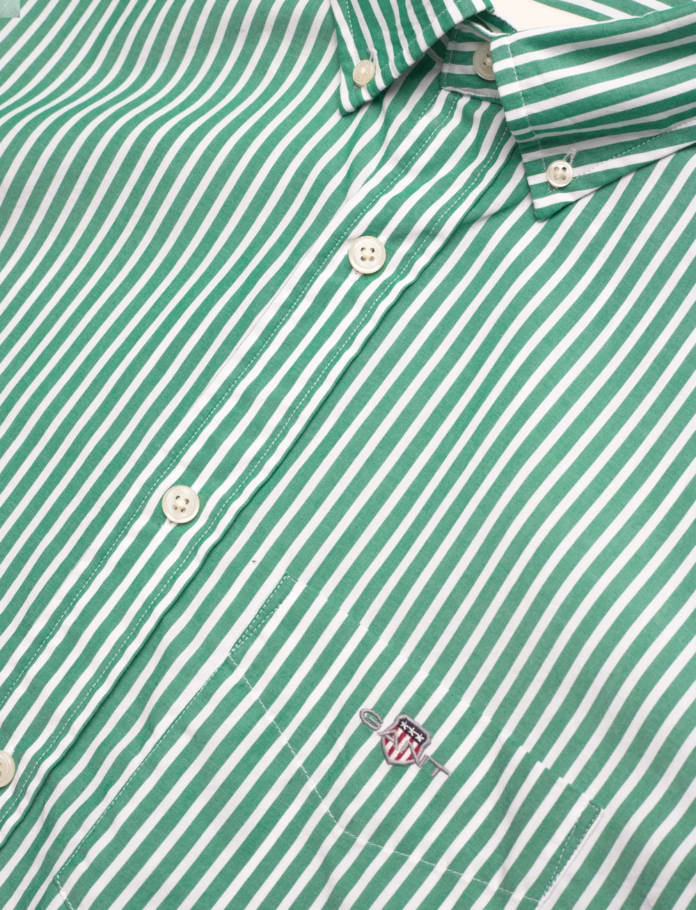GANT - REG CLASSIC POPLIN STRIPE SHIRT - basic shirts - deep green - 3