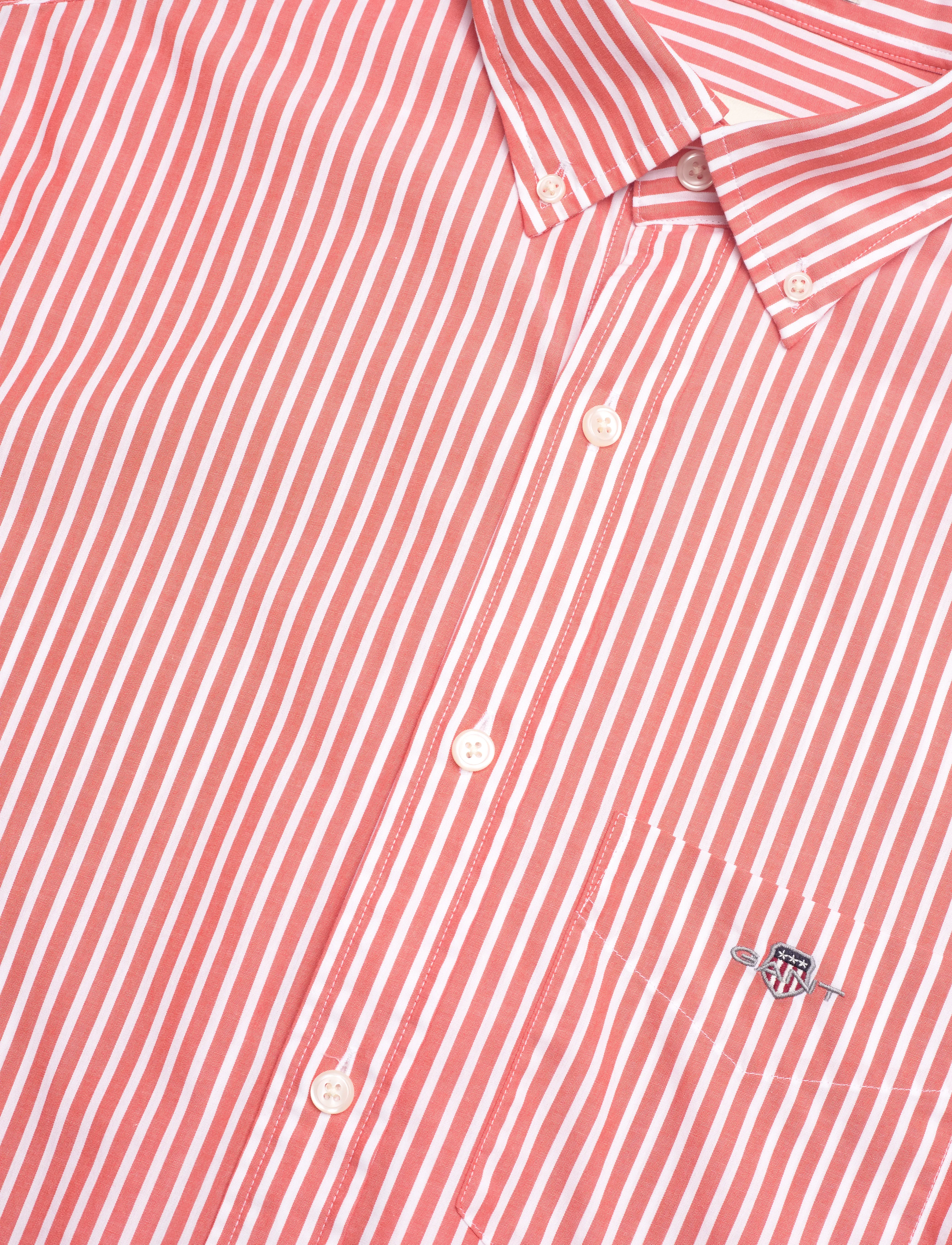 Gant - REG CLASSIC POPLIN STRIPE SHIRT - män - deep orange - 3