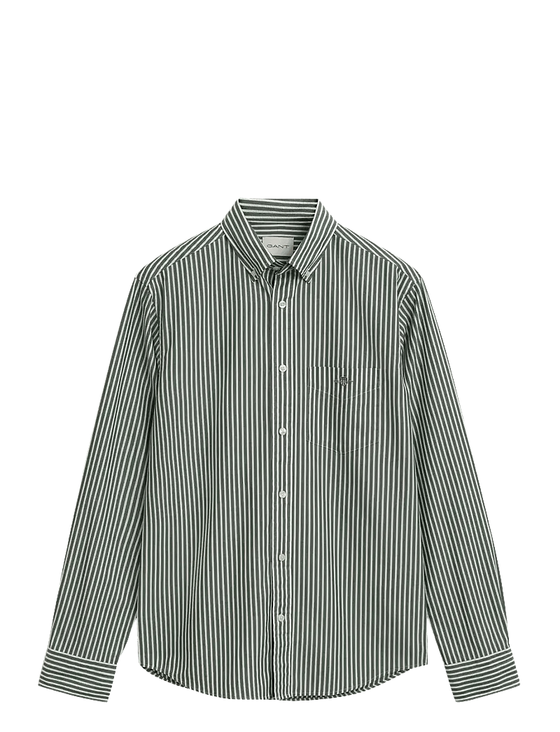 GANT - REG CLASSIC POPLIN STRIPE SHIRT - basic-hemden - forest green - 1