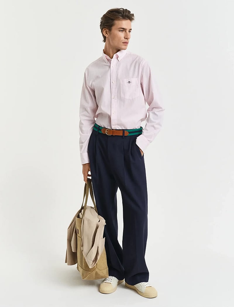 Gant - REG CLASSIC POPLIN STRIPE SHIRT - shop efter anledning - light pink - 5