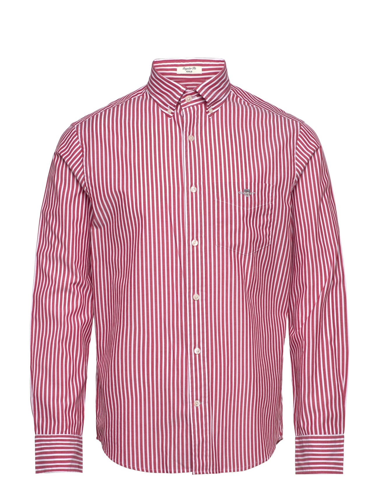 GANT Reg Klassisch Poplin Stripe Shirt Rot - XL - Herren