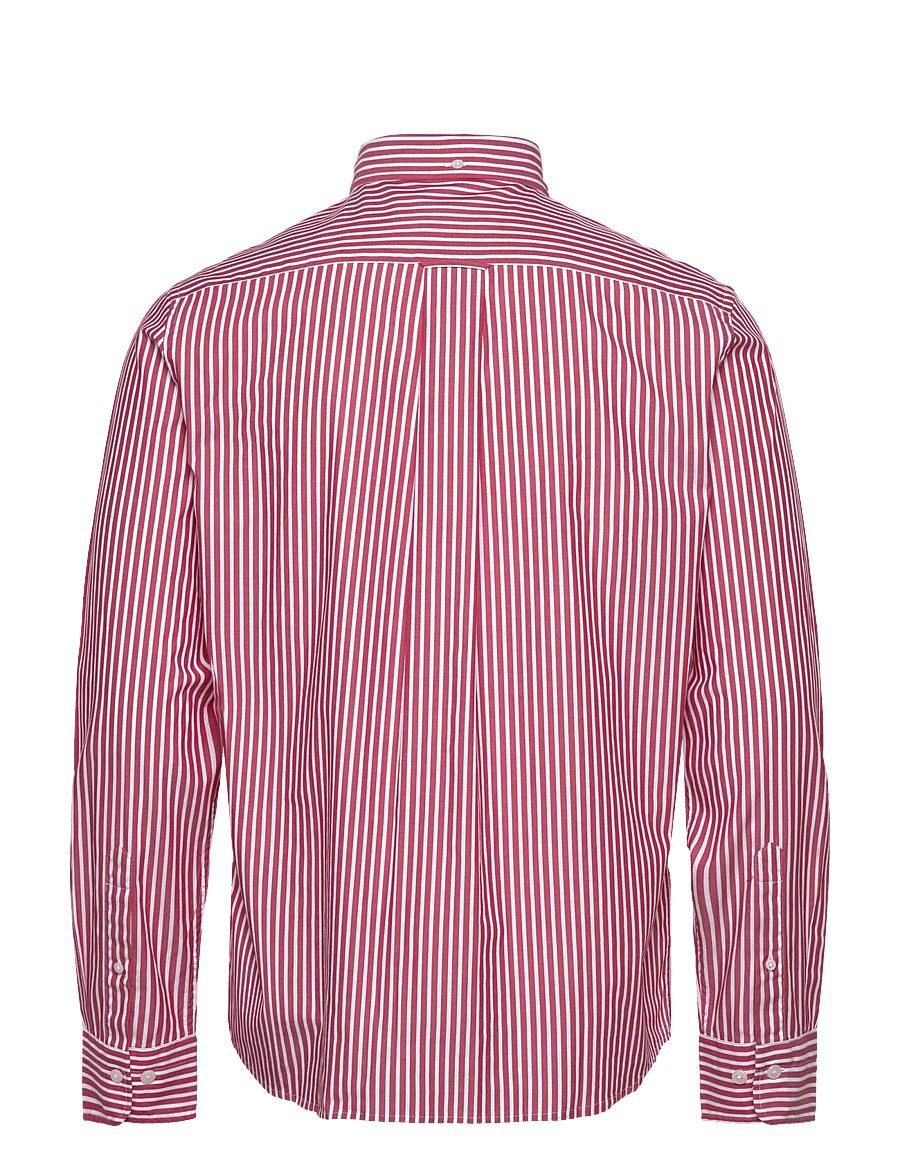 Gant - REG CLASSIC POPLIN STRIPE SHIRT - triibulised särgid - ruby red - 1
