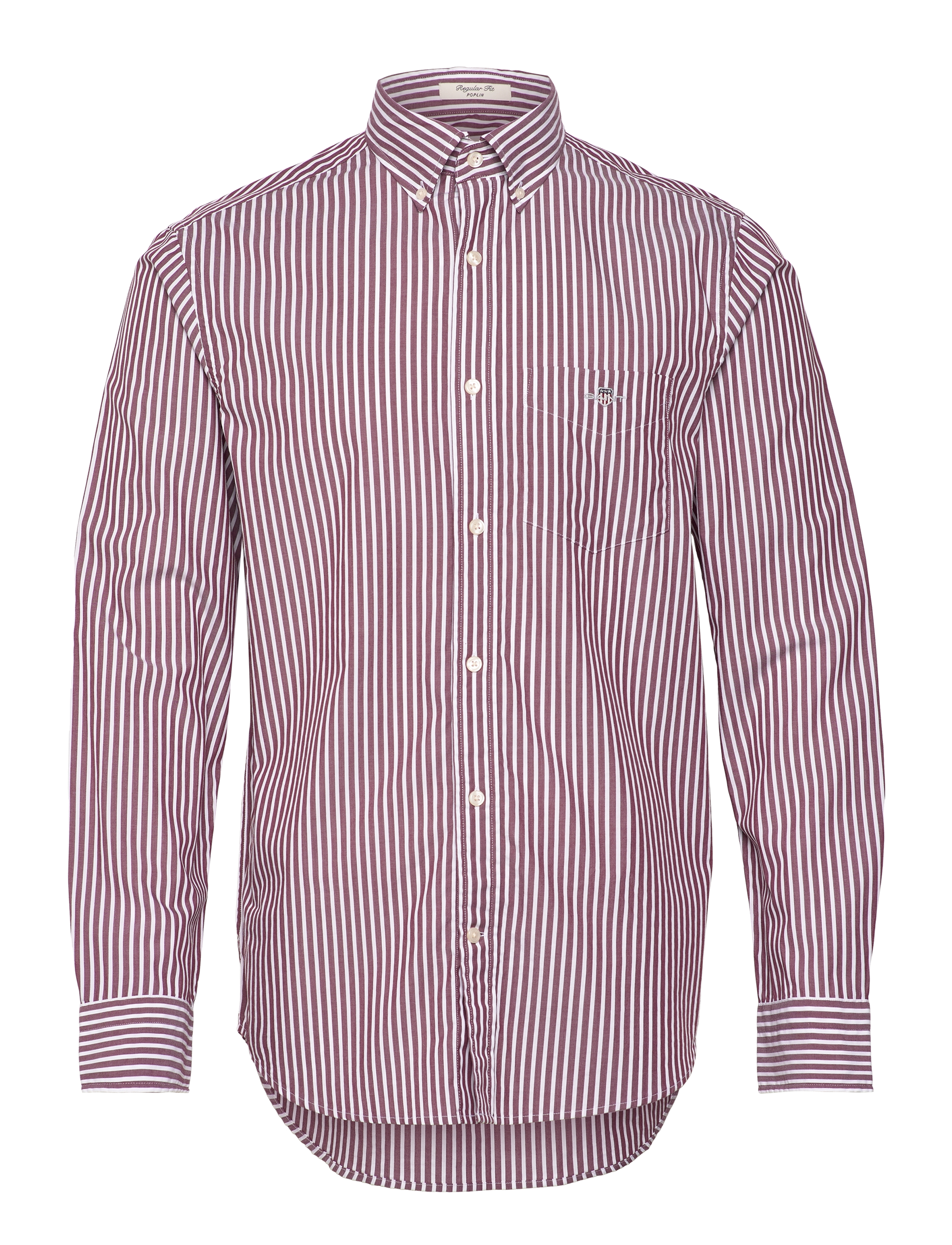 Gant - REG CLASSIC POPLIN STRIPE SHIRT - herren - wine red - 1