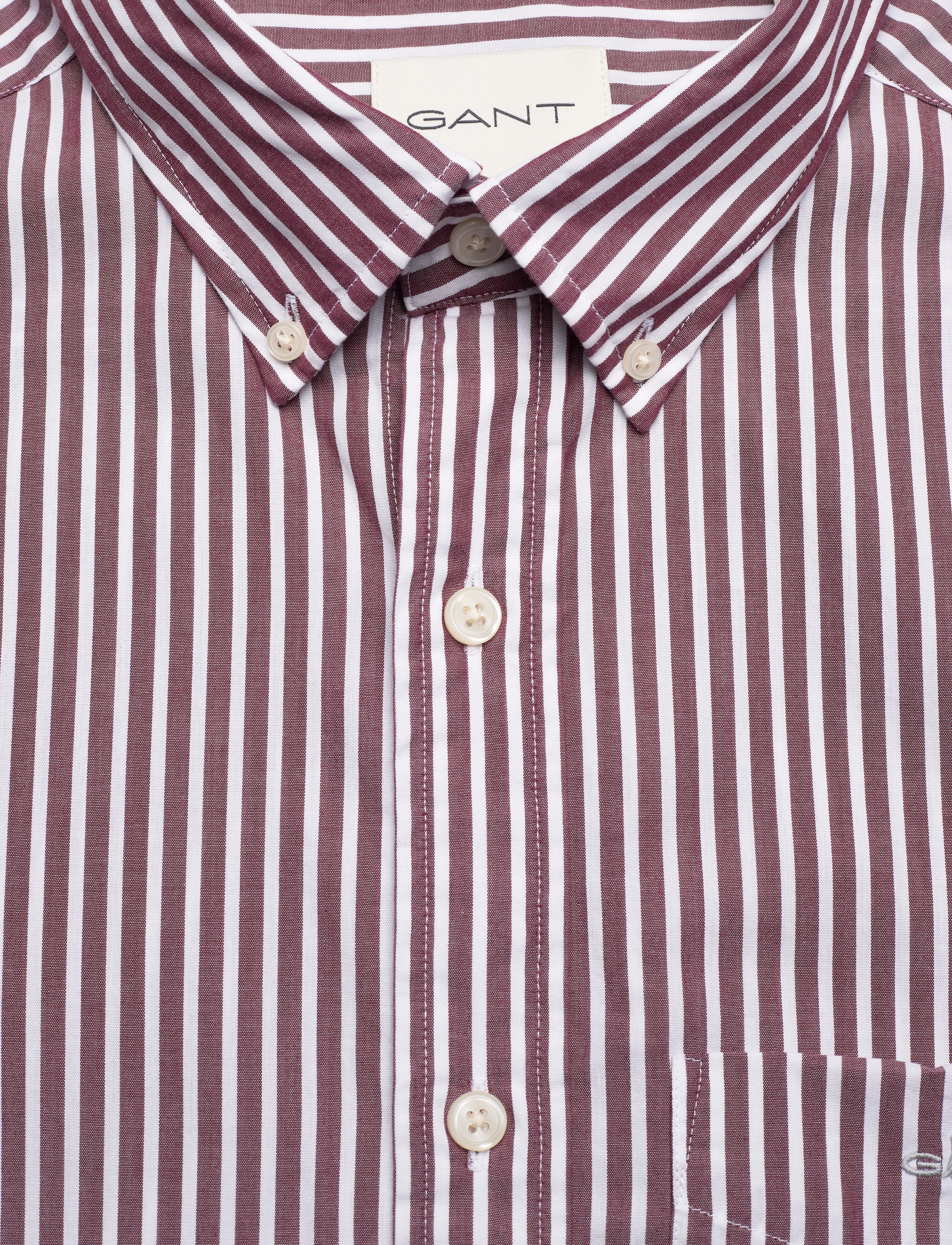 Gant - REG CLASSIC POPLIN STRIPE SHIRT - herren - wine red - 5
