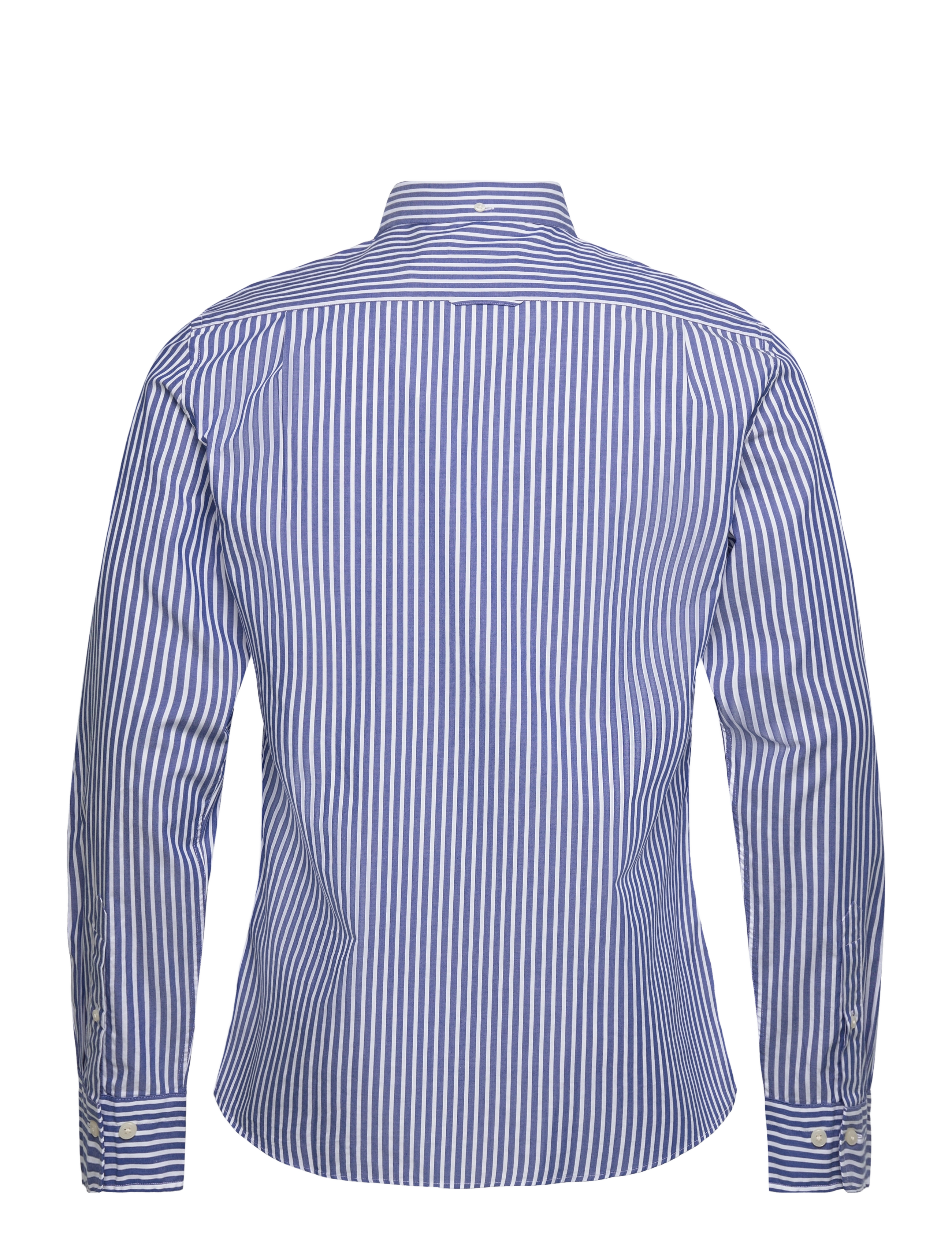 GANT - SLIM POPLIN STRIPE SHIRT - college blue - 1