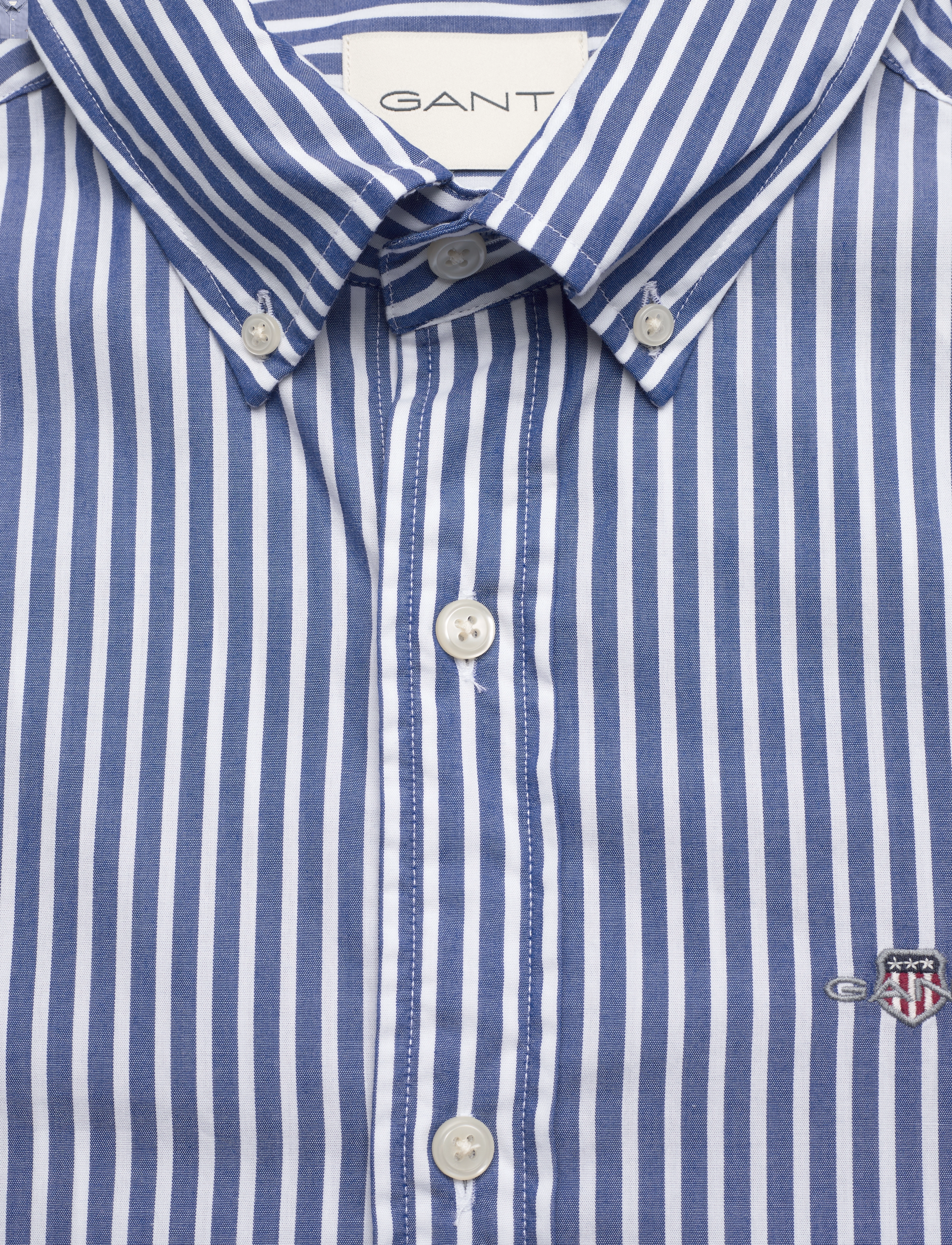 GANT - SLIM POPLIN STRIPE SHIRT - college blue - 2