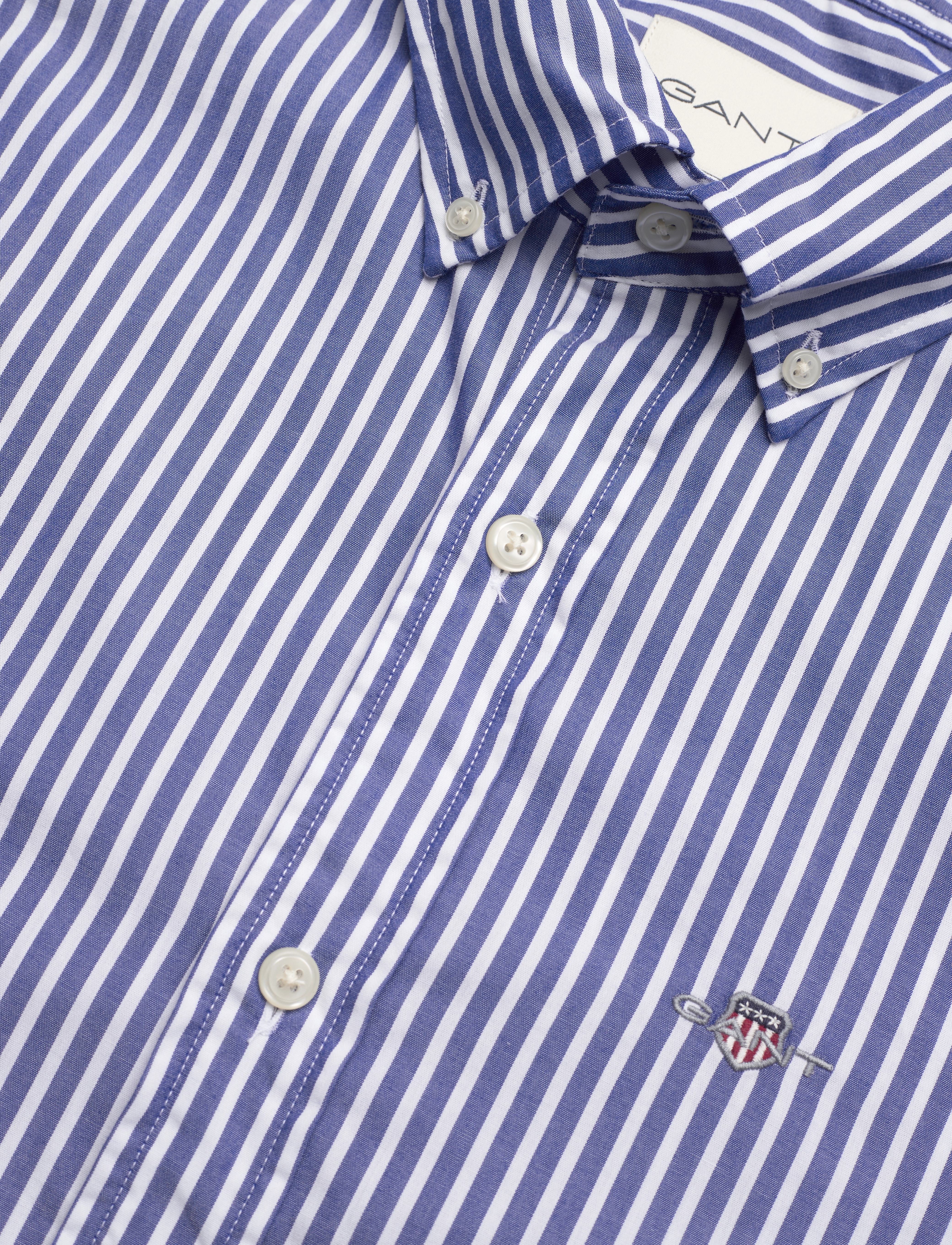 GANT - SLIM POPLIN STRIPE SHIRT - college blue - 3