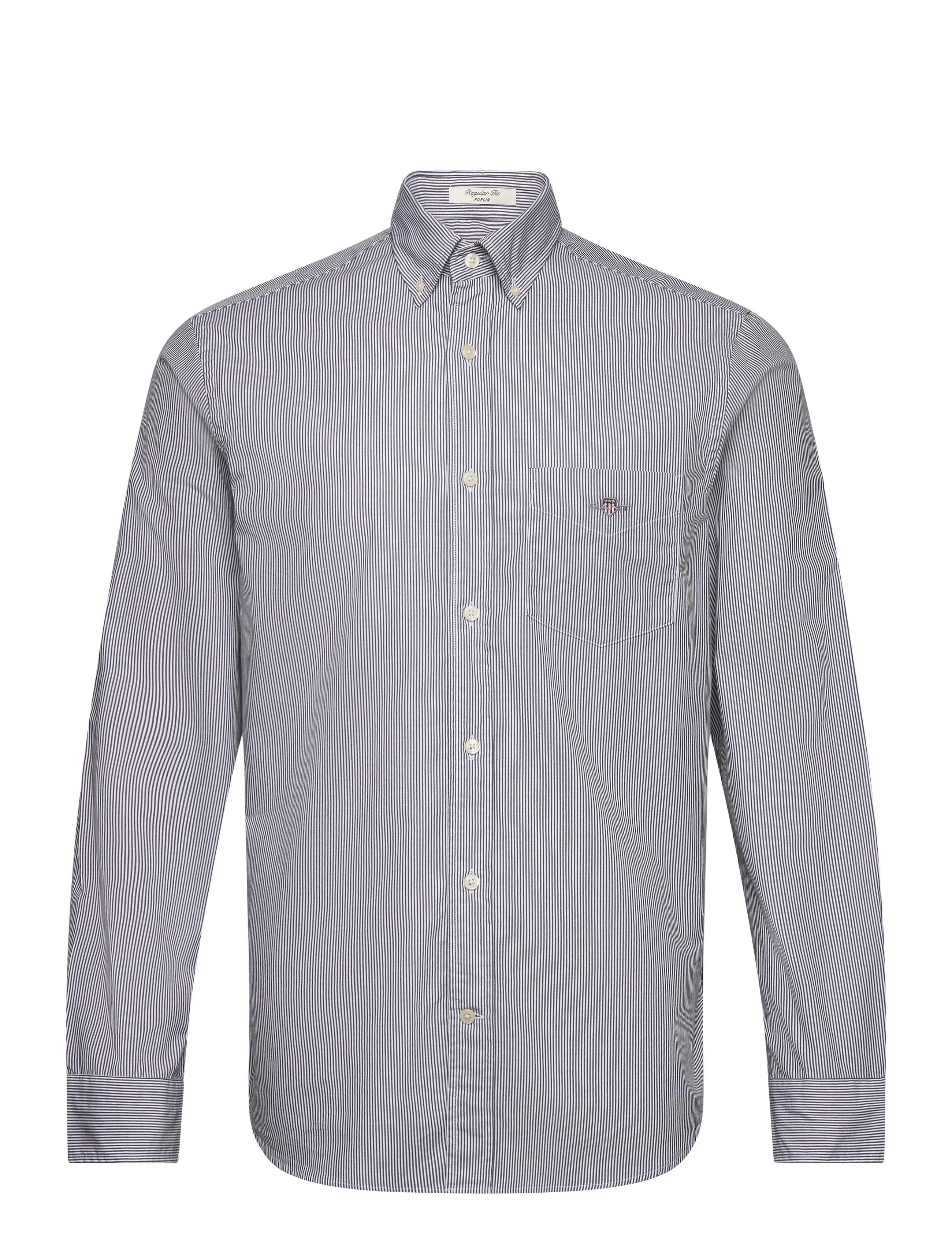 GANT Reg Klassisch Poplin Banker Shirt Schwarz - S - Herren
