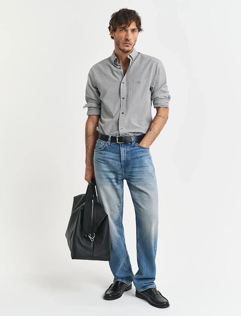 GANT - REG CLASSIC POPLIN BANKER SHIRT - basic-hemden - black - 5