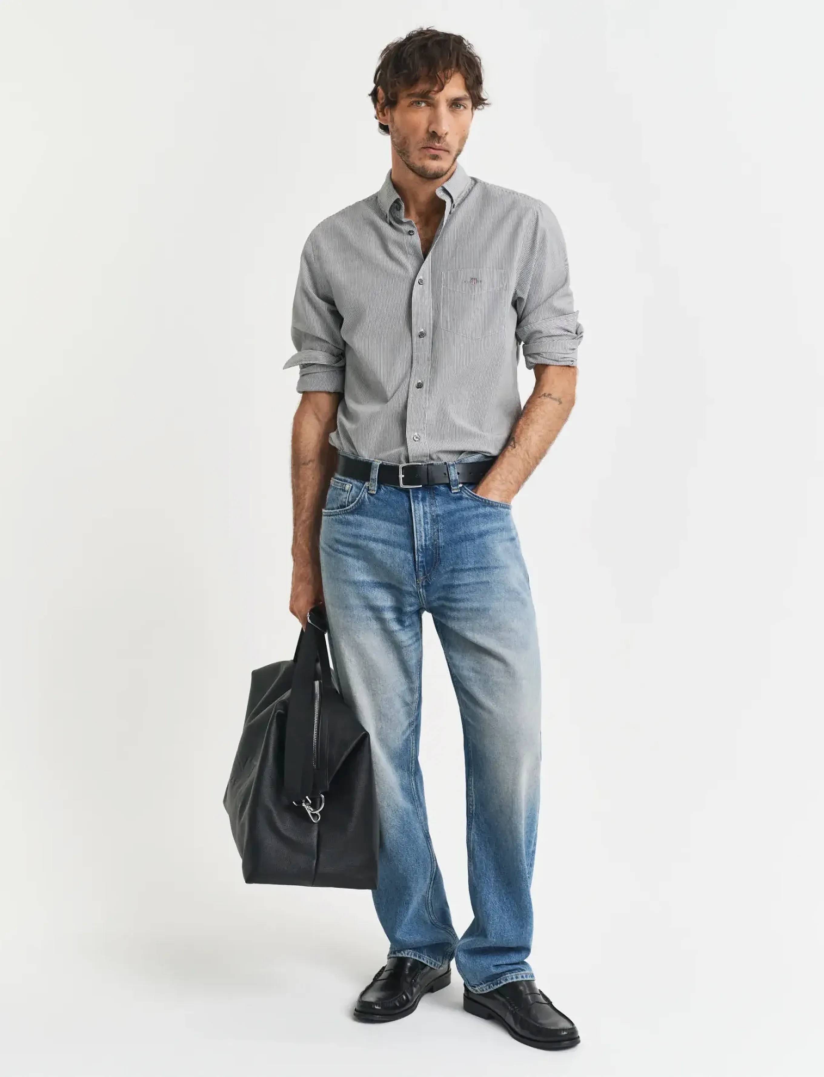 Gant - REG CLASSIC POPLIN BANKER SHIRT - chemises décontractées - black - 5