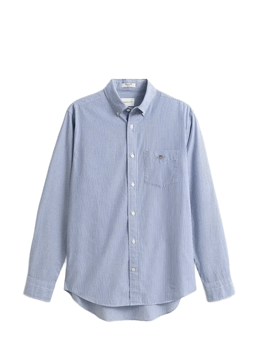 Gant - REG CLASSIC POPLIN BANKER SHIRT - casual skjorter - college blue - 1