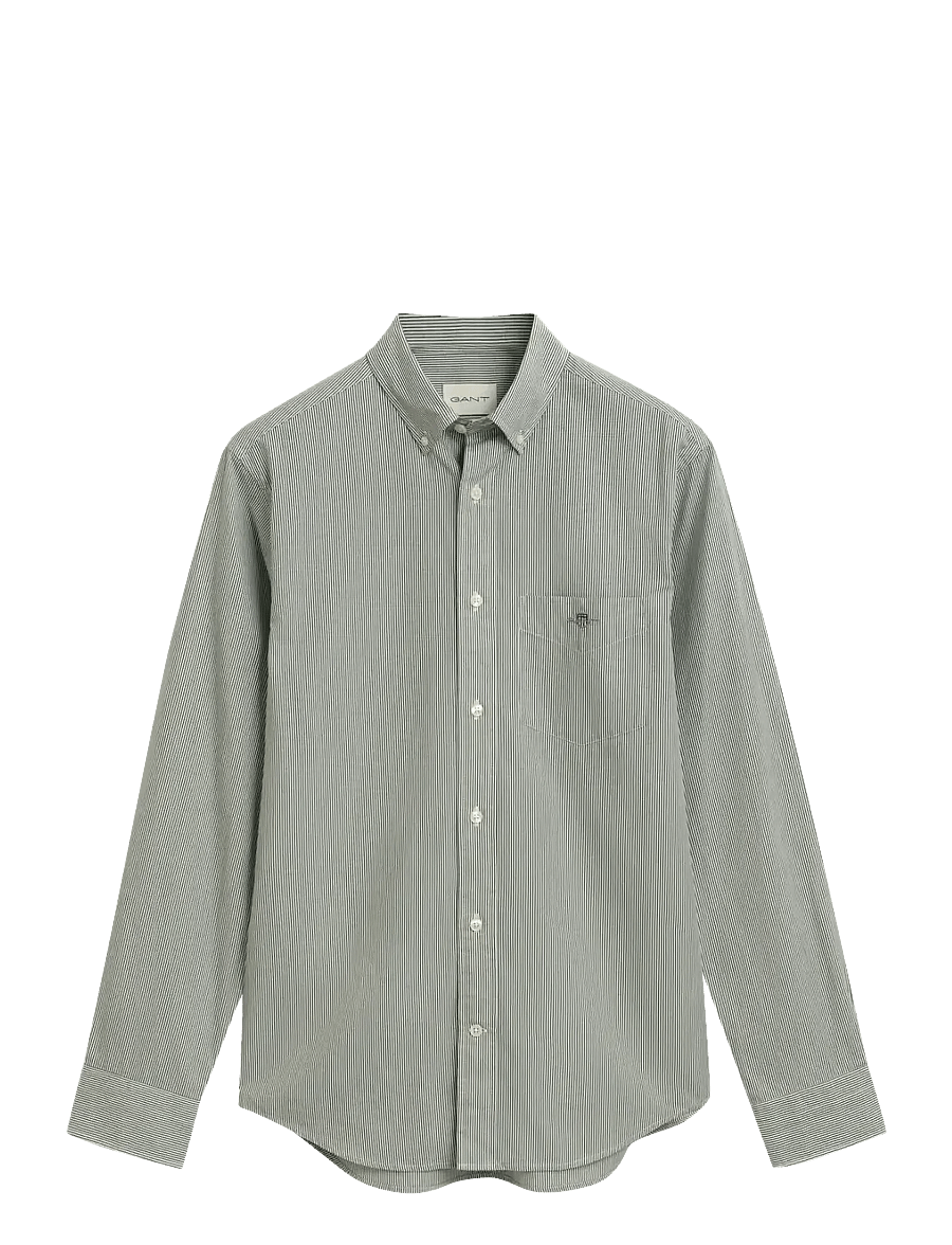 Gant - REG CLASSIC POPLIN BANKER SHIRT - chemises décontractées - forest green - 0