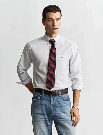 Gant REG CLASSIC POPLIN BANKER SHIRT - Odzież - LIGHT BLUE / blue