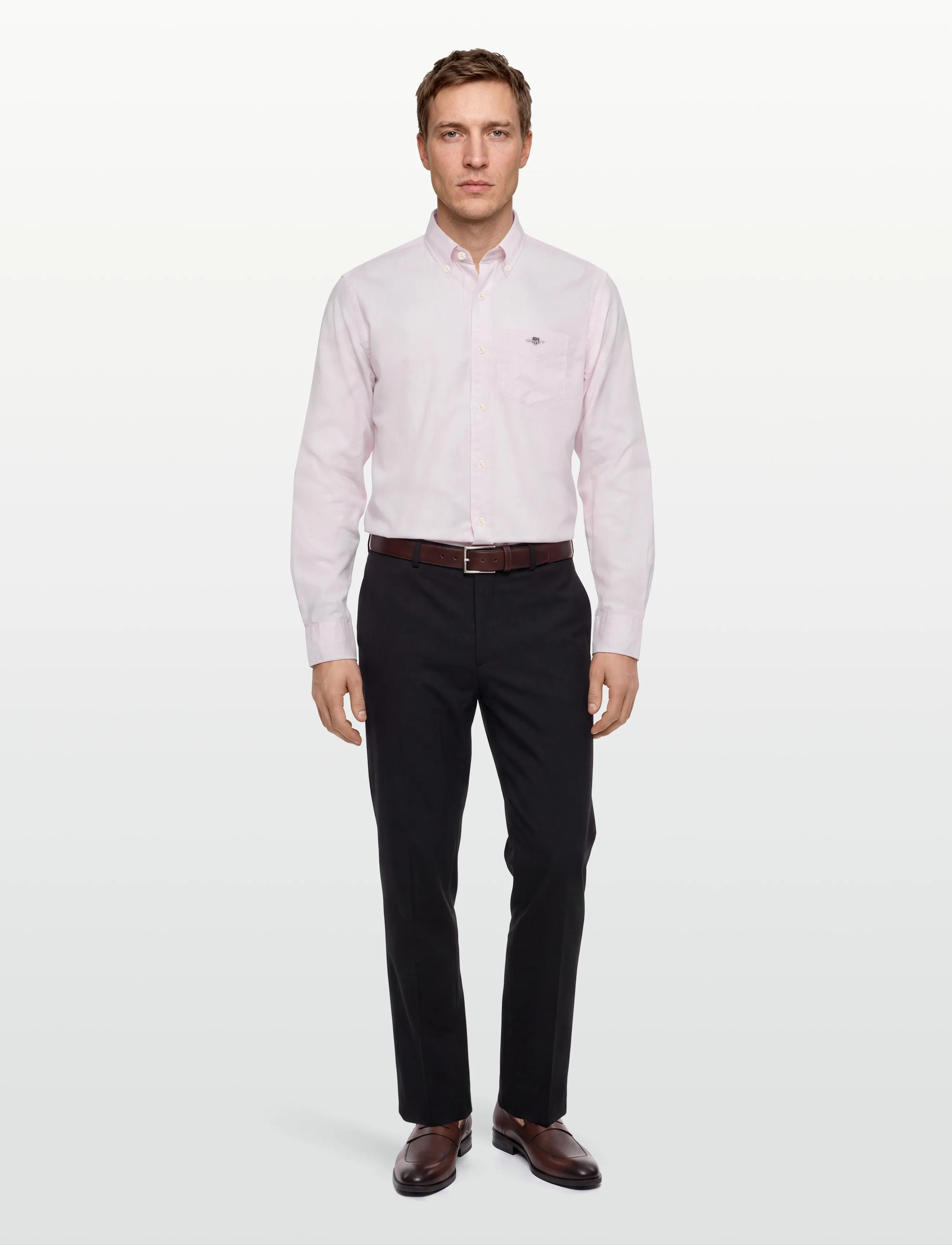 Gant REG CLASSIC POPLIN BANKER SHIRT - Hemden - LIGHT PINK / pink/rose