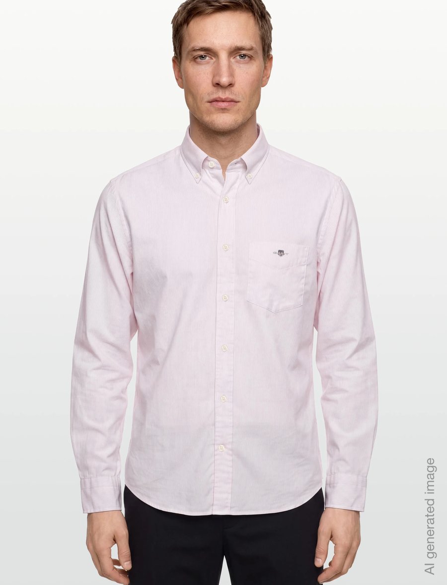 Gant - REG CLASSIC POPLIN BANKER SHIRT - casual skjortor - light pink - 3