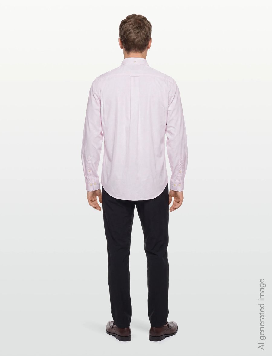 Gant - REG CLASSIC POPLIN BANKER SHIRT - casual skjortor - light pink - 4