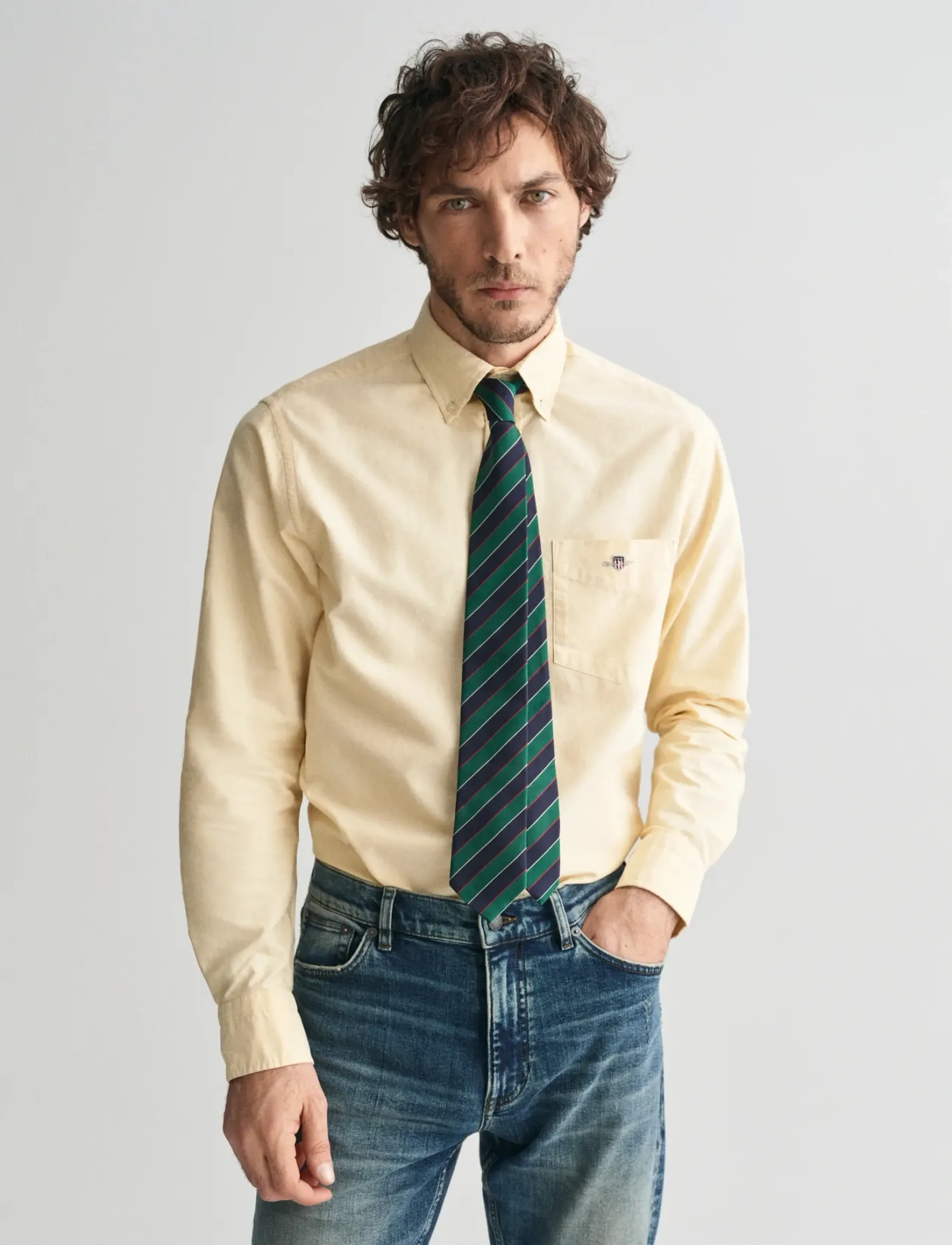 GANT REG CLASSIC OXFORD SHIRT - Clothing - BURNT WHEAT / yellow