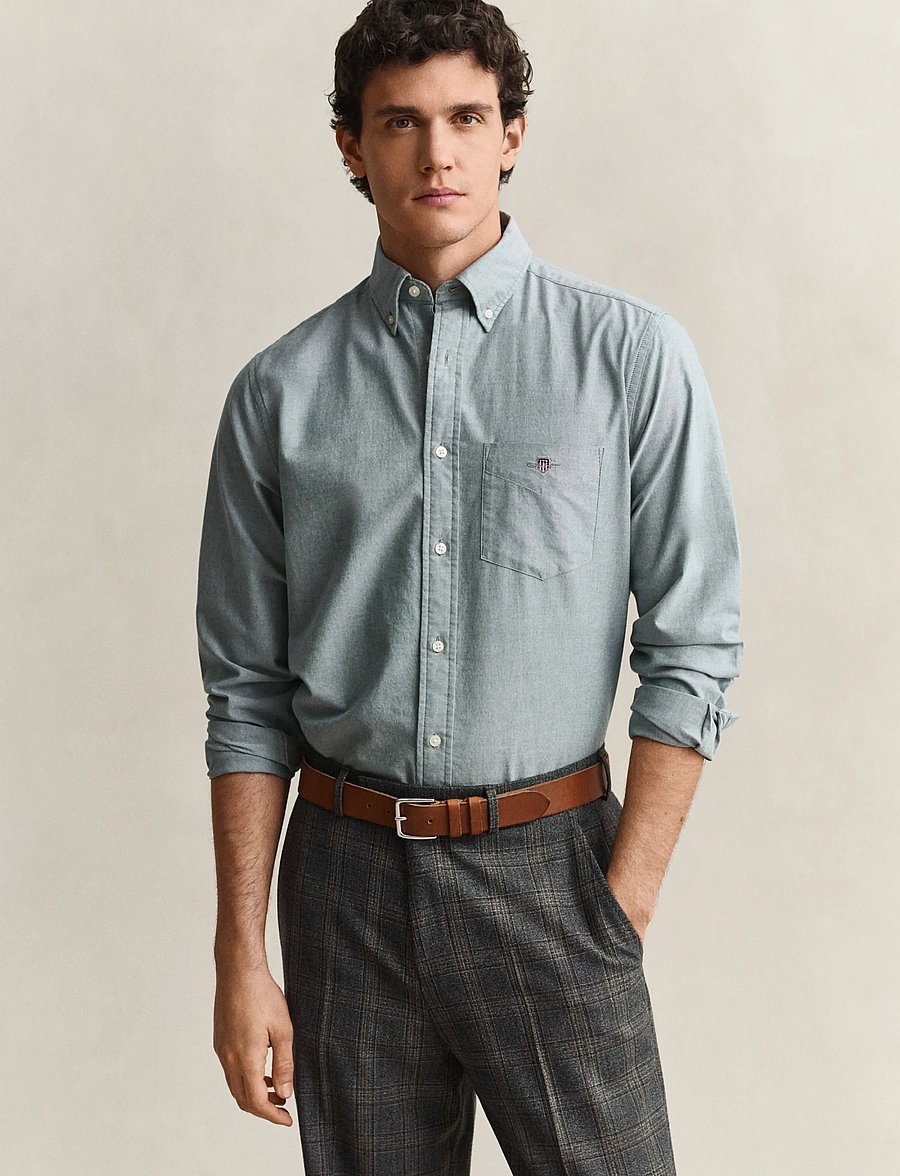 Gant - REG CLASSIC OXFORD SHIRT - oxford-skjortor - dark emerald - 0