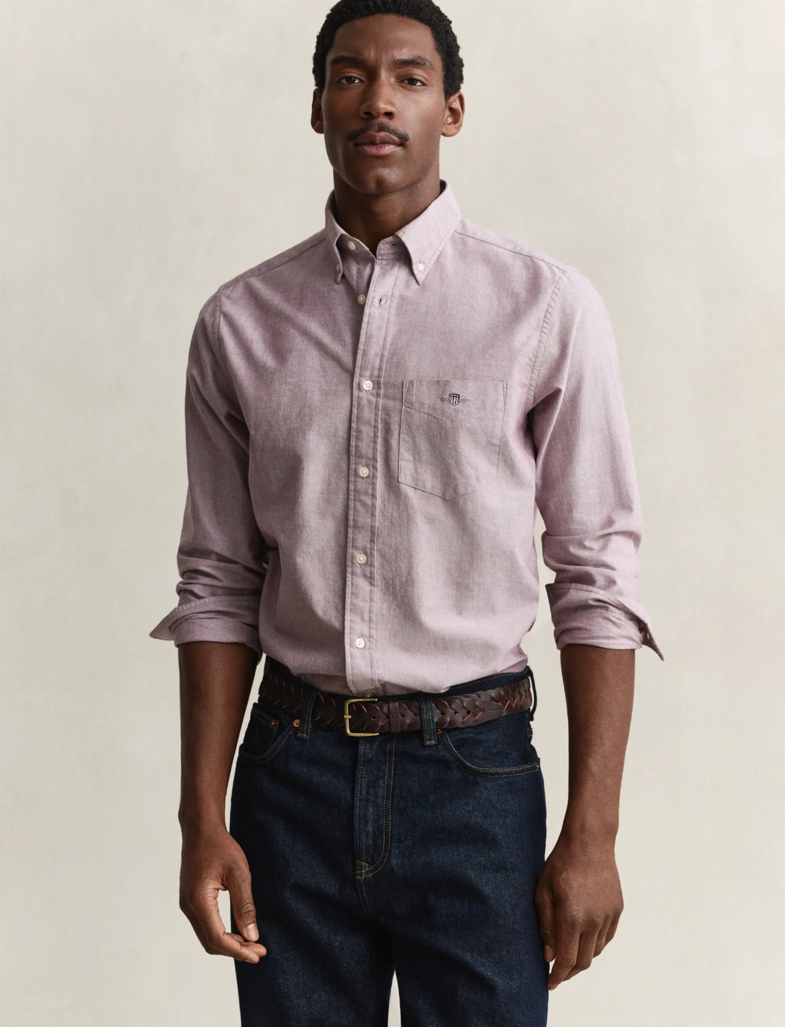 Gant REG CLASSIC OXFORD SHIRT - Skjortor - DEEP GRAPE WINE / burgundy