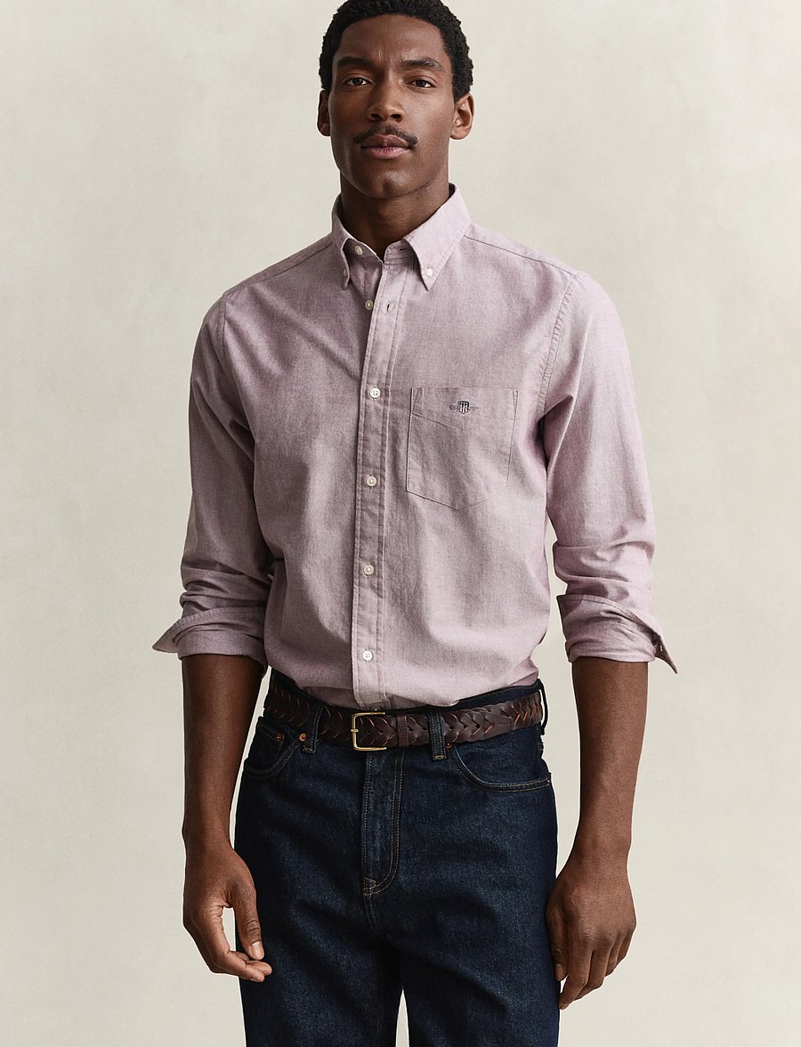 Gant - REG CLASSIC OXFORD SHIRT - oxford-skjortor - deep grape wine - 0