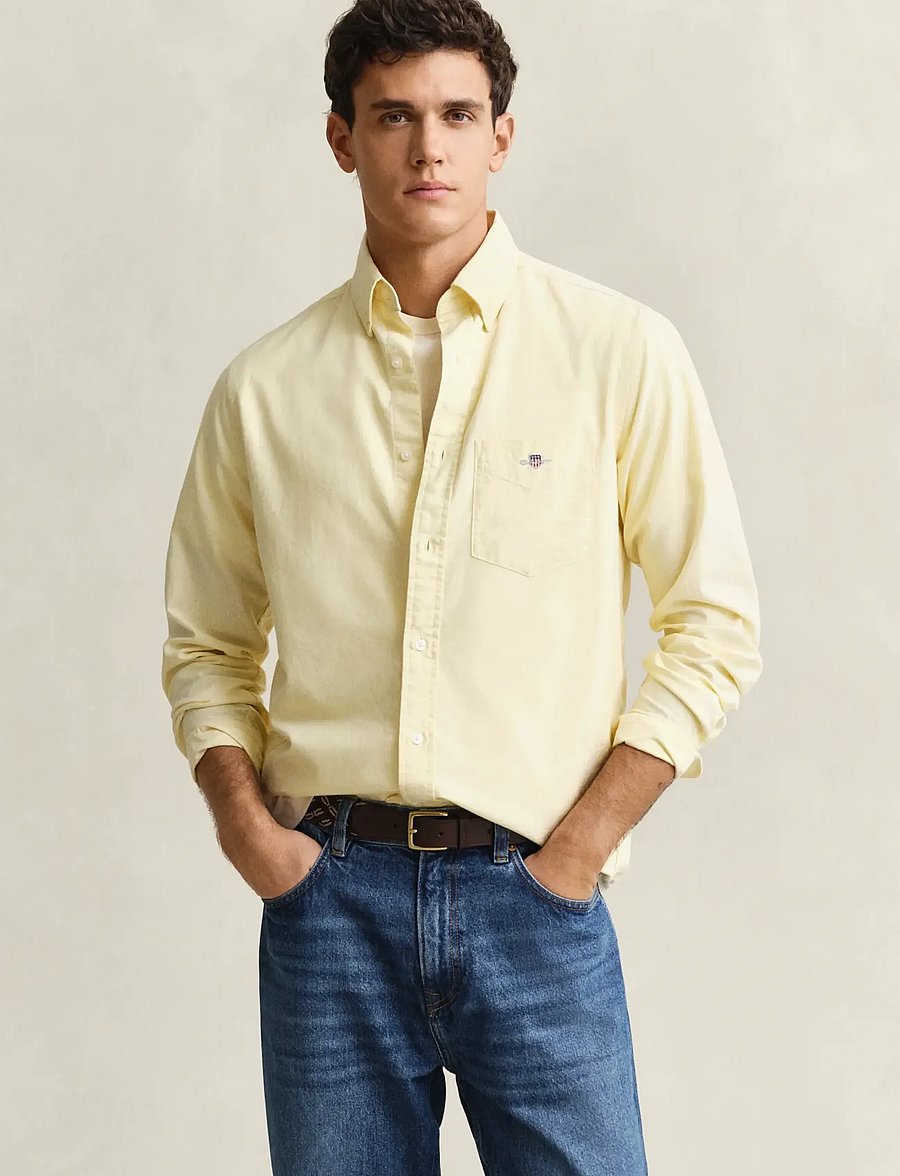 Gant - REG CLASSIC OXFORD SHIRT - oxford skjorter - light mustard yellow - 0