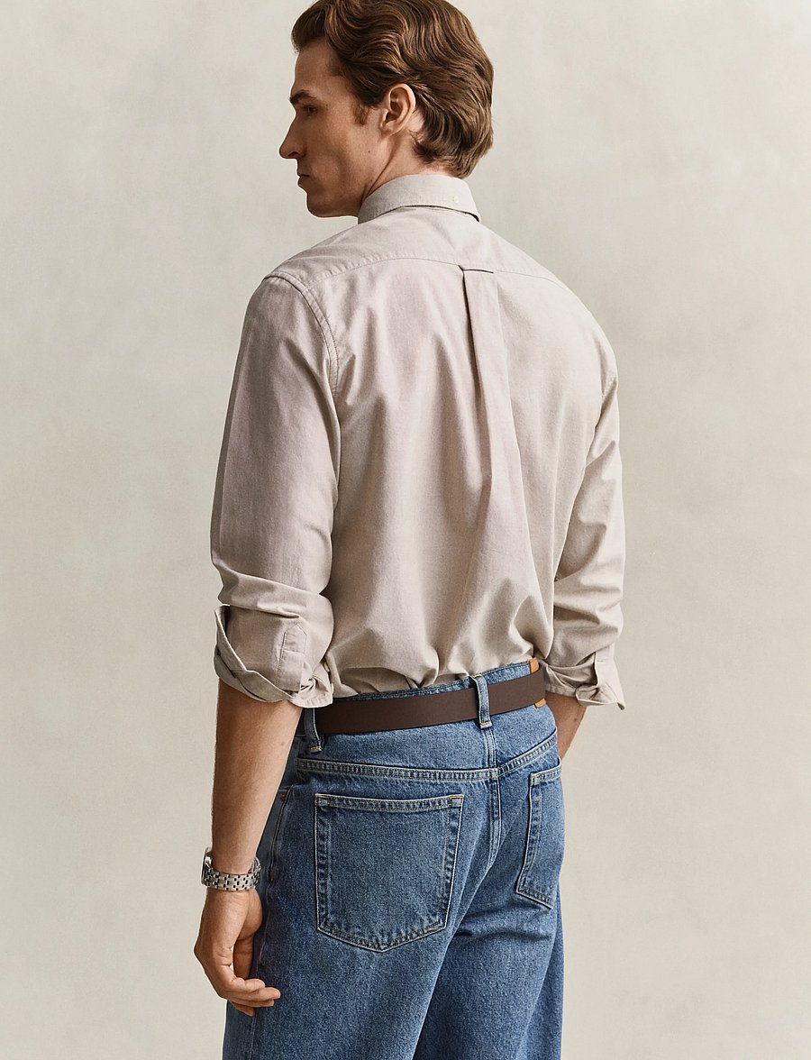 Gant - REG CLASSIC OXFORD SHIRT - oxfordi särgid - light taupe - 2