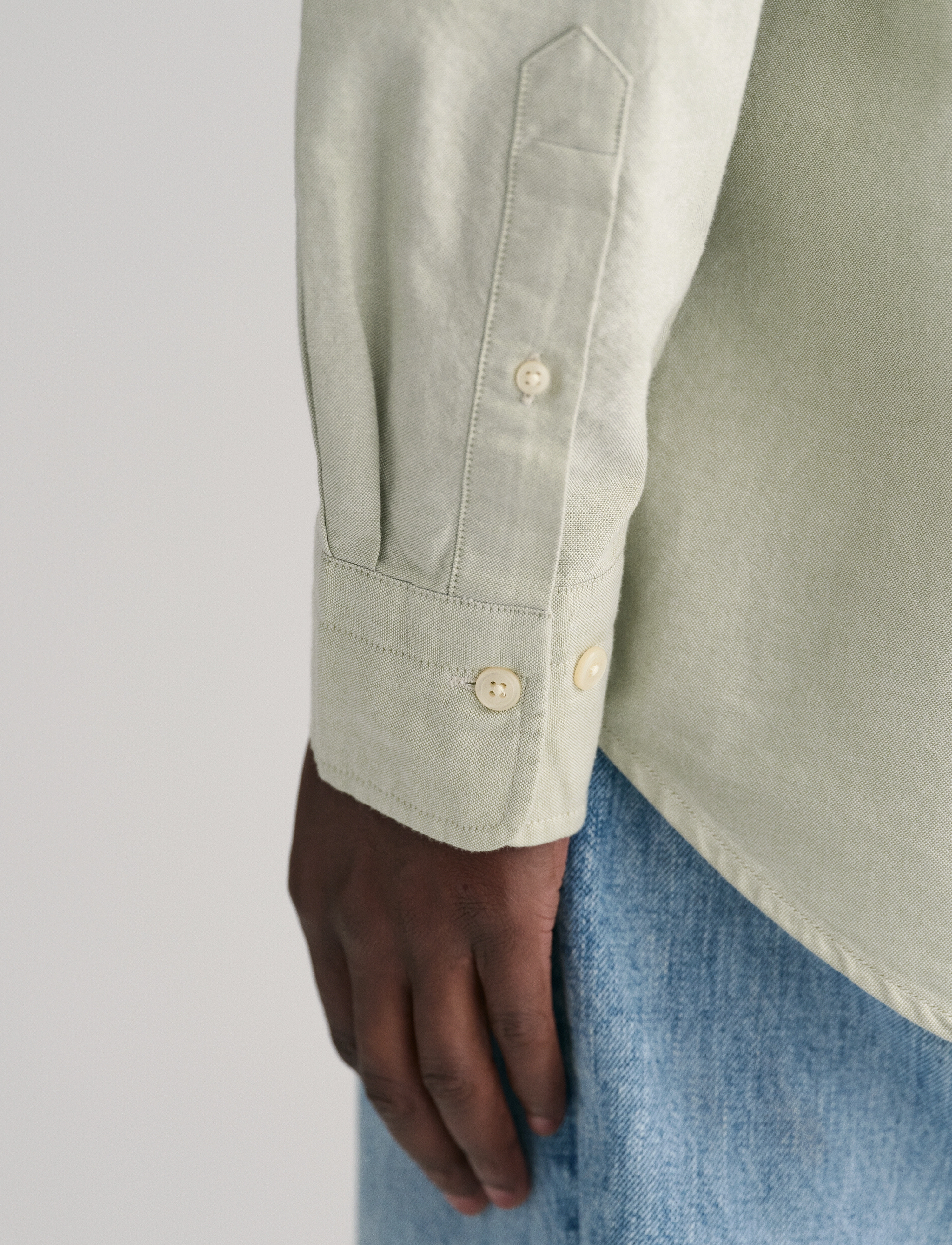 Gant - REG CLASSIC OXFORD SHIRT - oxford skjorter - milky matcha - 4