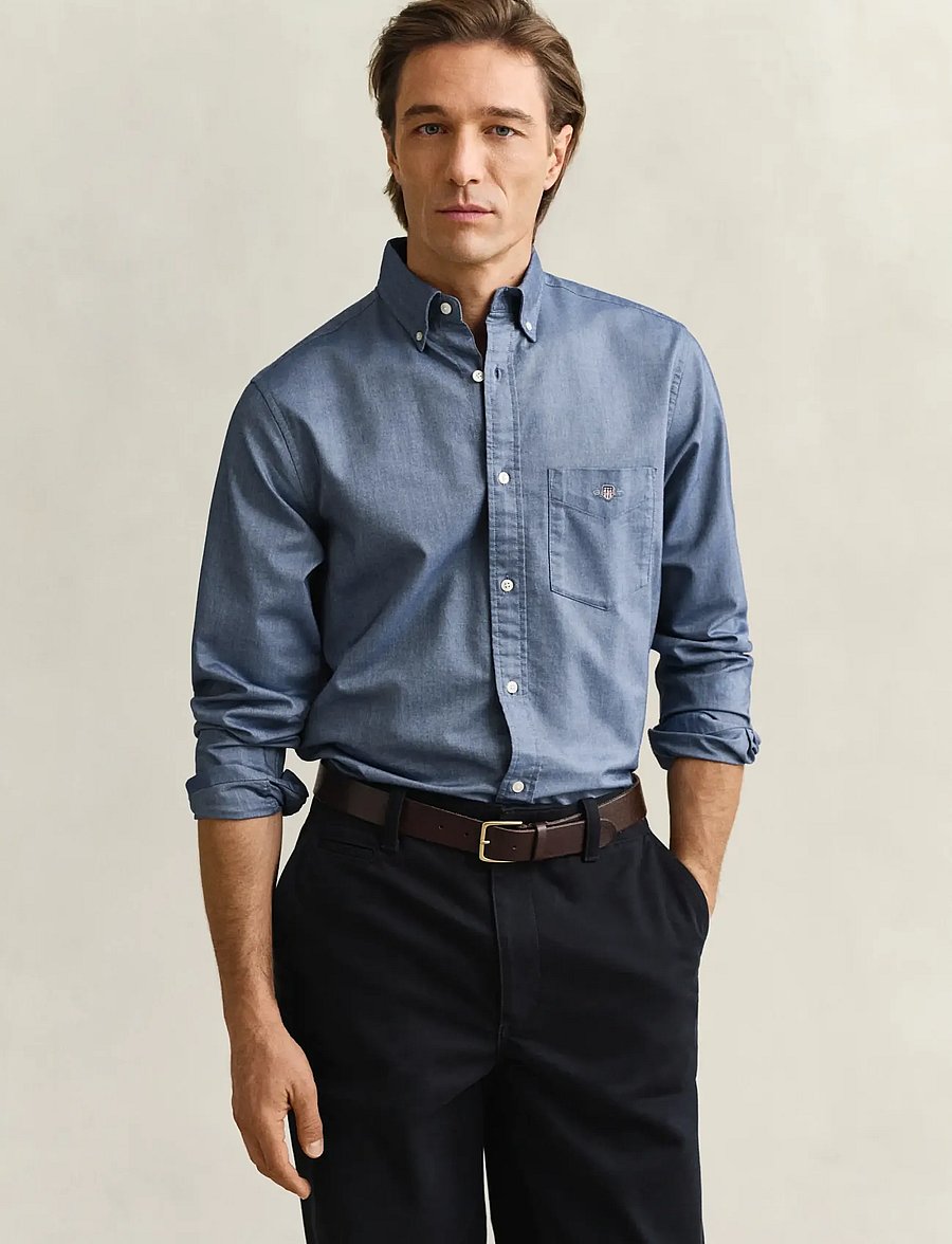Gant - REG CLASSIC OXFORD SHIRT - oxford skjorter - persian blue - 0
