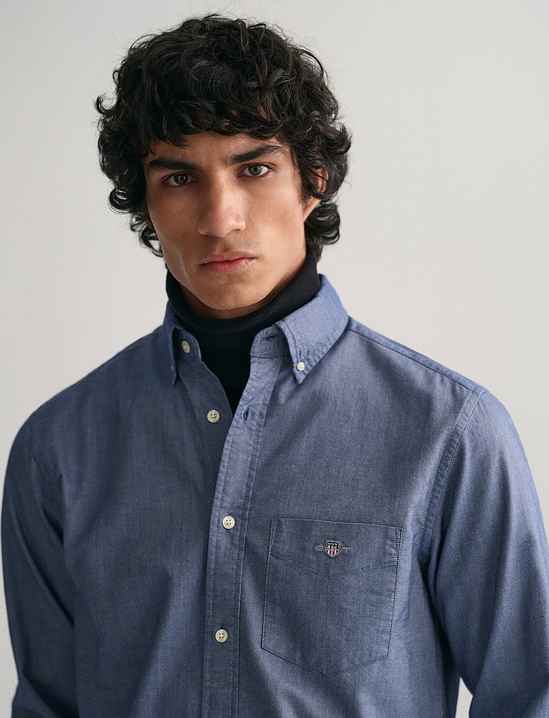 GANT - REG CLASSIC OXFORD SHIRT - basic skjortor - persian blue - 4