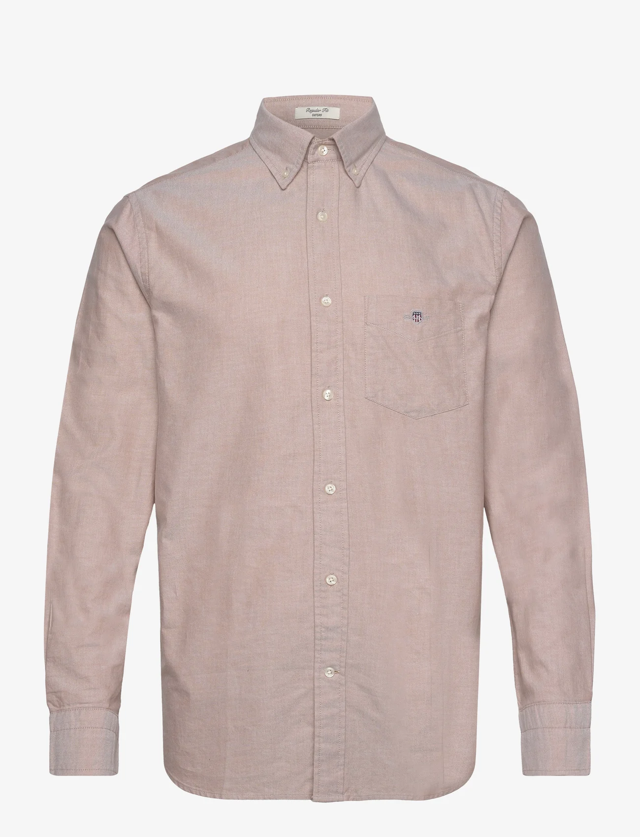 GANT - REG OXFORD SHIRT - oksfordo marškiniai - woody brown - 0