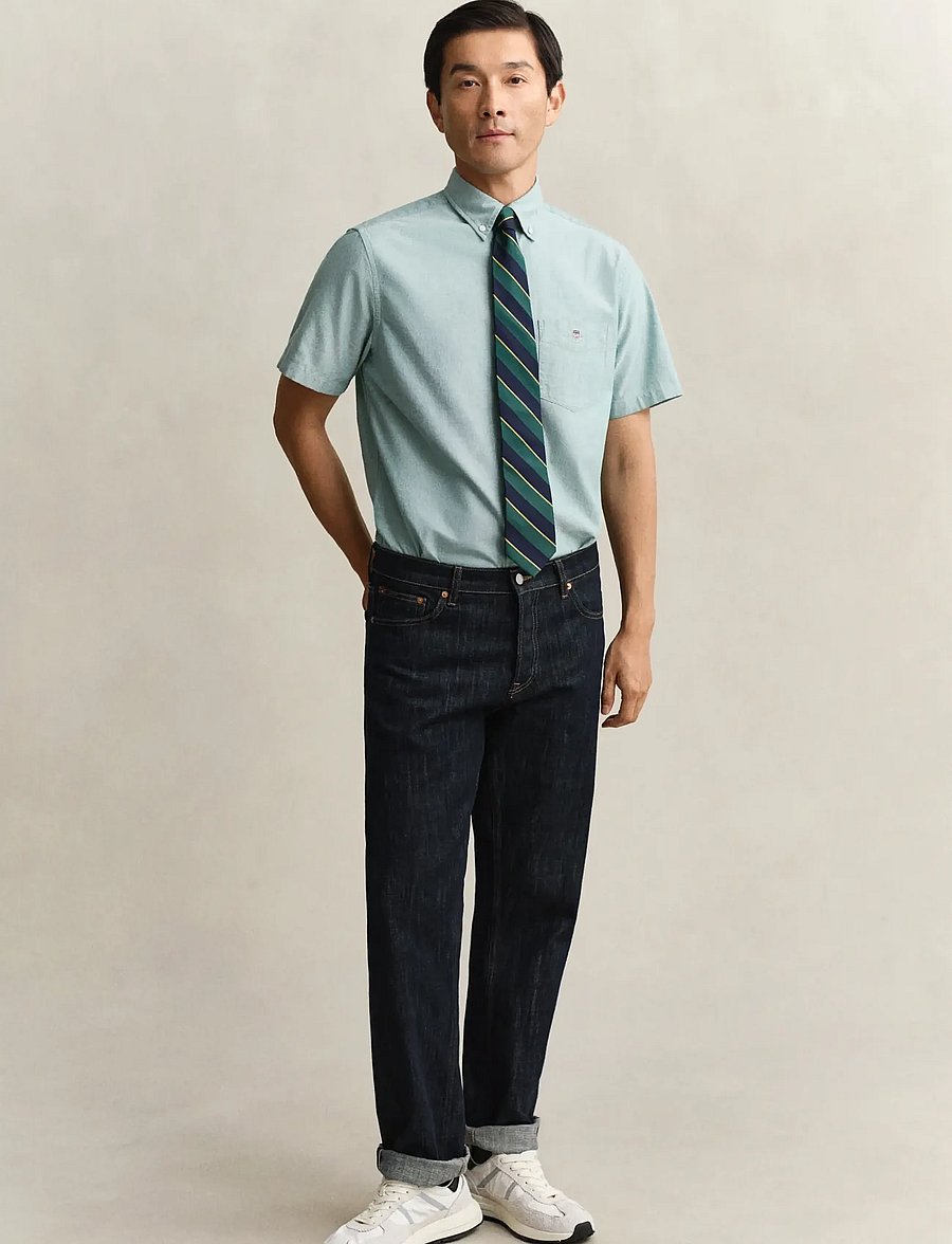 Gant - REG CLASSIC OXFORD SS SHIRT - oxford skjorter - botanical hue - 4