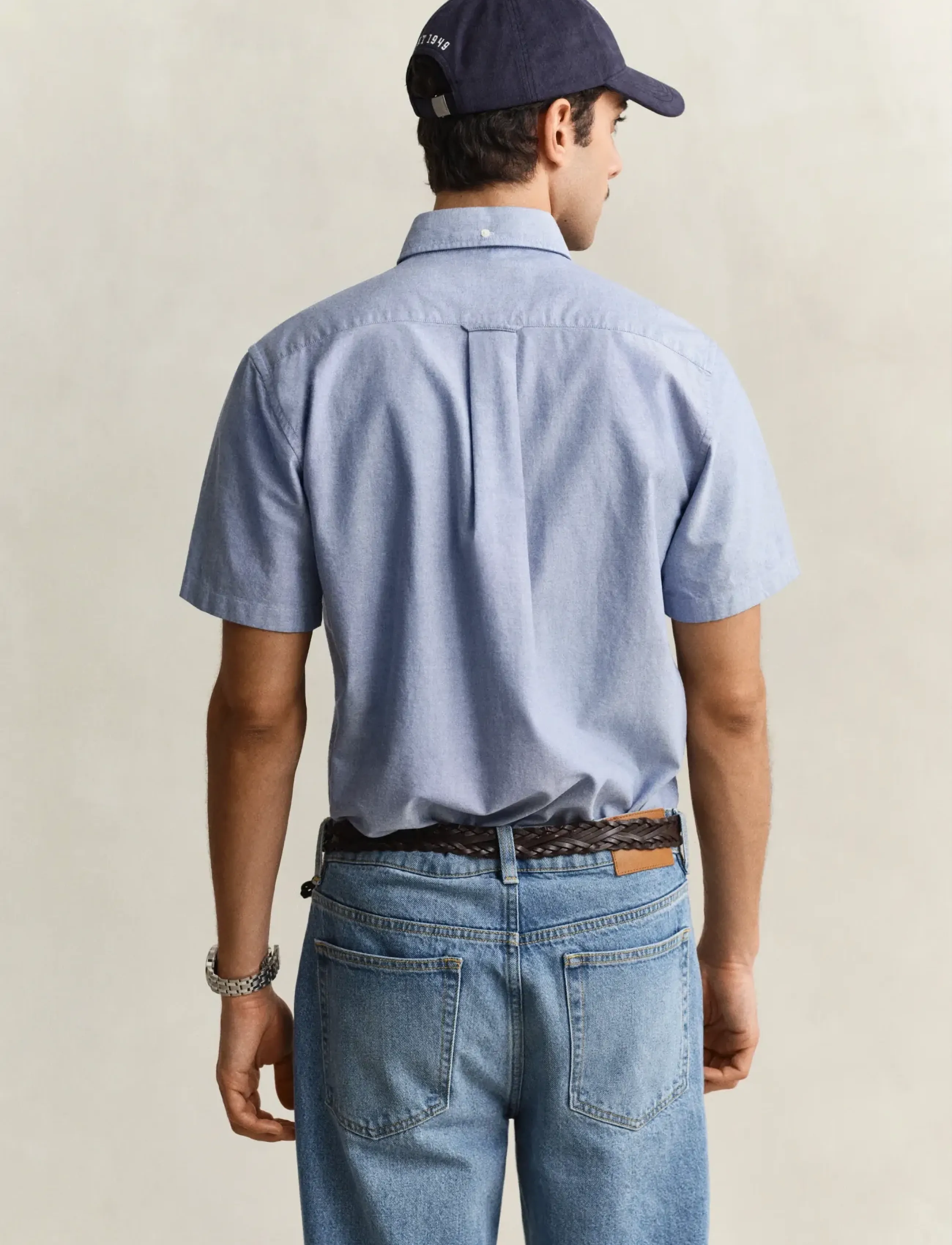 Gant - REG CLASSIC OXFORD SS SHIRT - oxford skjorter - college blue - 2