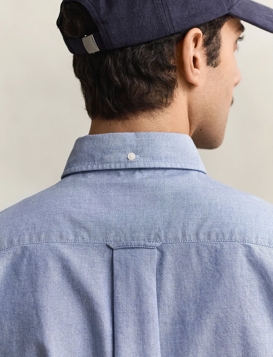 Gant - REG CLASSIC OXFORD SS SHIRT - oxford skjorter - college blue - 3