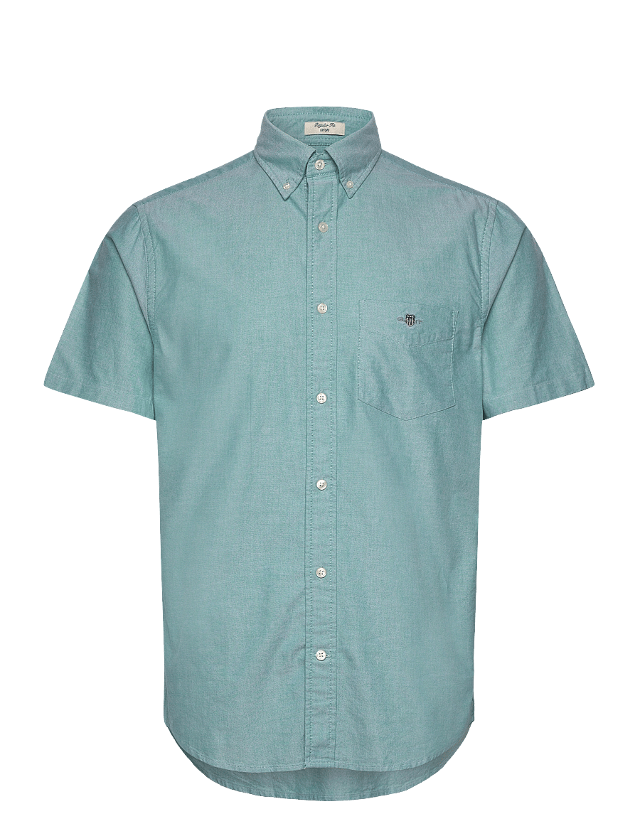 Gant - REG CLASSIC OXFORD SS SHIRT - oxford skjorter - deep green - 0