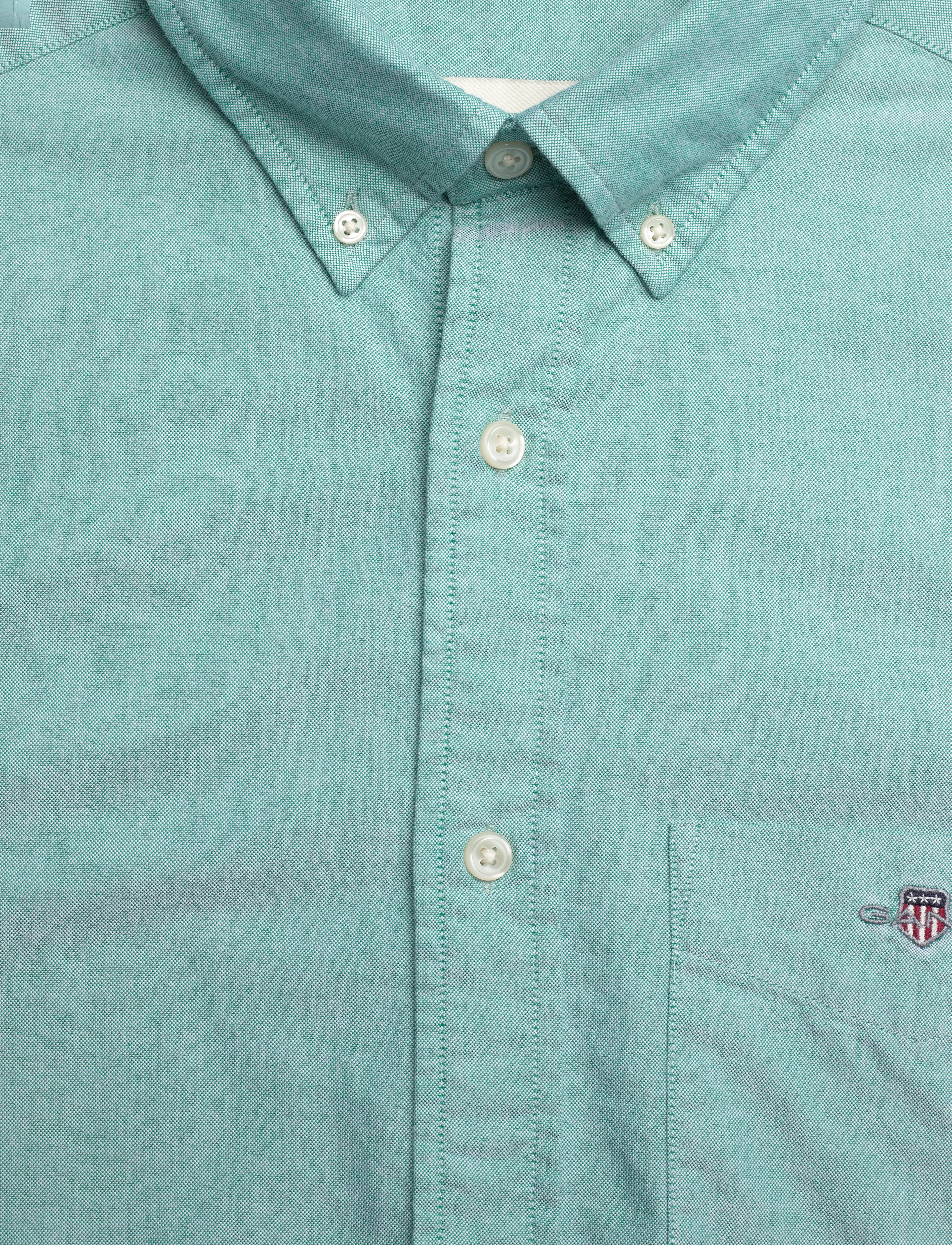 Gant - REG CLASSIC OXFORD SS SHIRT - oxford skjorter - deep green - 2