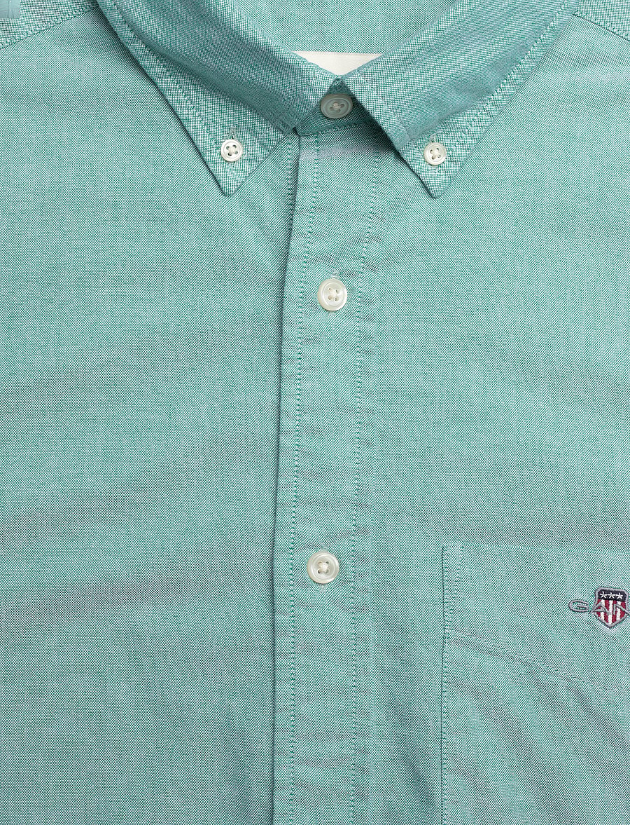 Gant - REG CLASSIC OXFORD SS SHIRT - oxford skjorter - deep green - 2