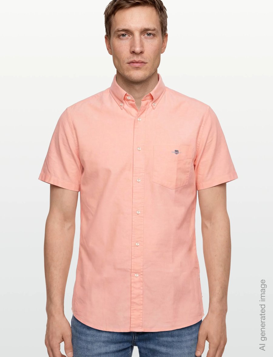 Gant - REG OXFORD SS SHIRT - oxford skjorter - peachy orange - 3
