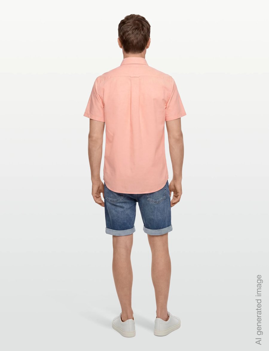 Gant - REG OXFORD SS SHIRT - oxford skjorter - peachy orange - 4