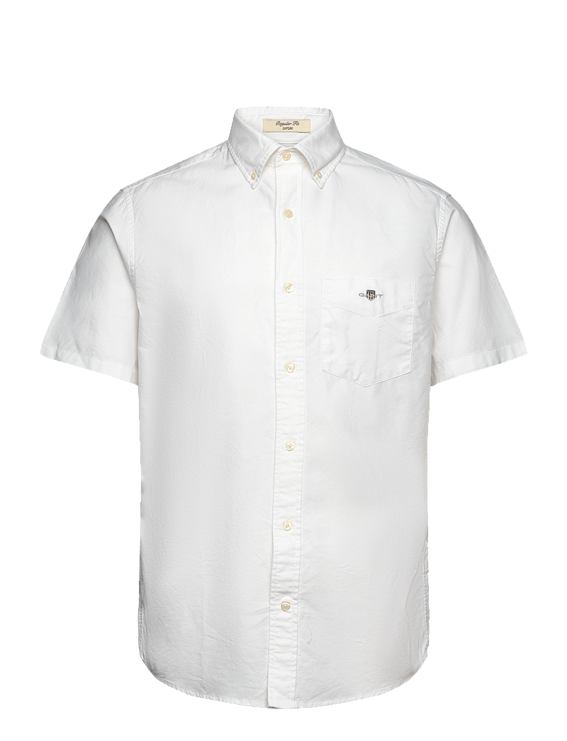 GANT - REG CLASSIC OXFORD SS SHIRT - tavalised t-särgid - white - 1