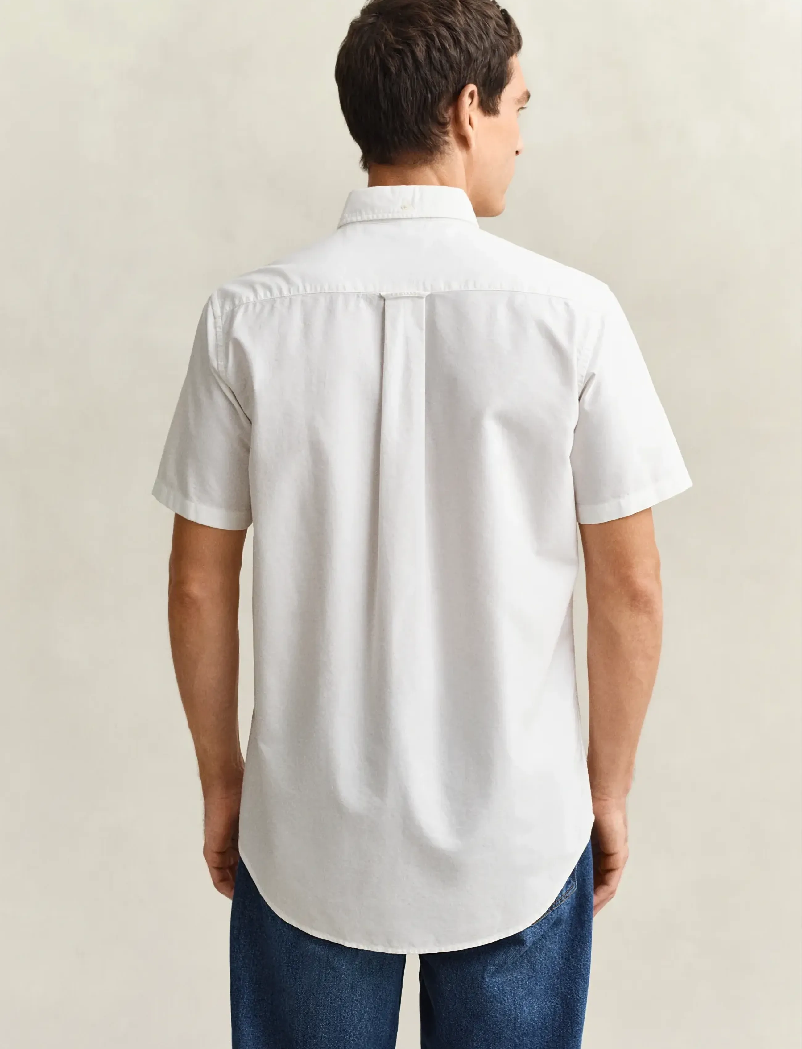 Gant - REG CLASSIC OXFORD SS SHIRT - oxford stila krekli - white - 3