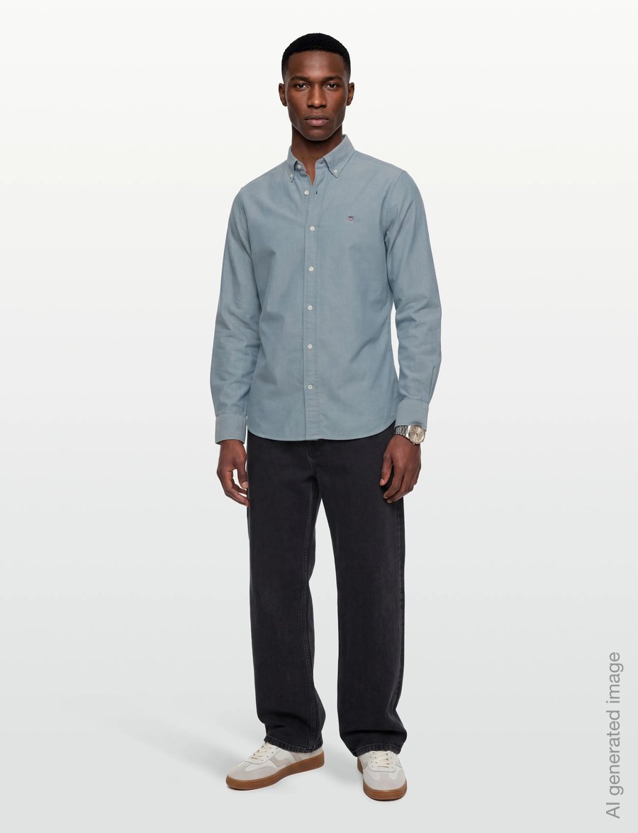 Gant - SLIM OXFORD SHIRT - oxford skjorter - deep forest green - 0