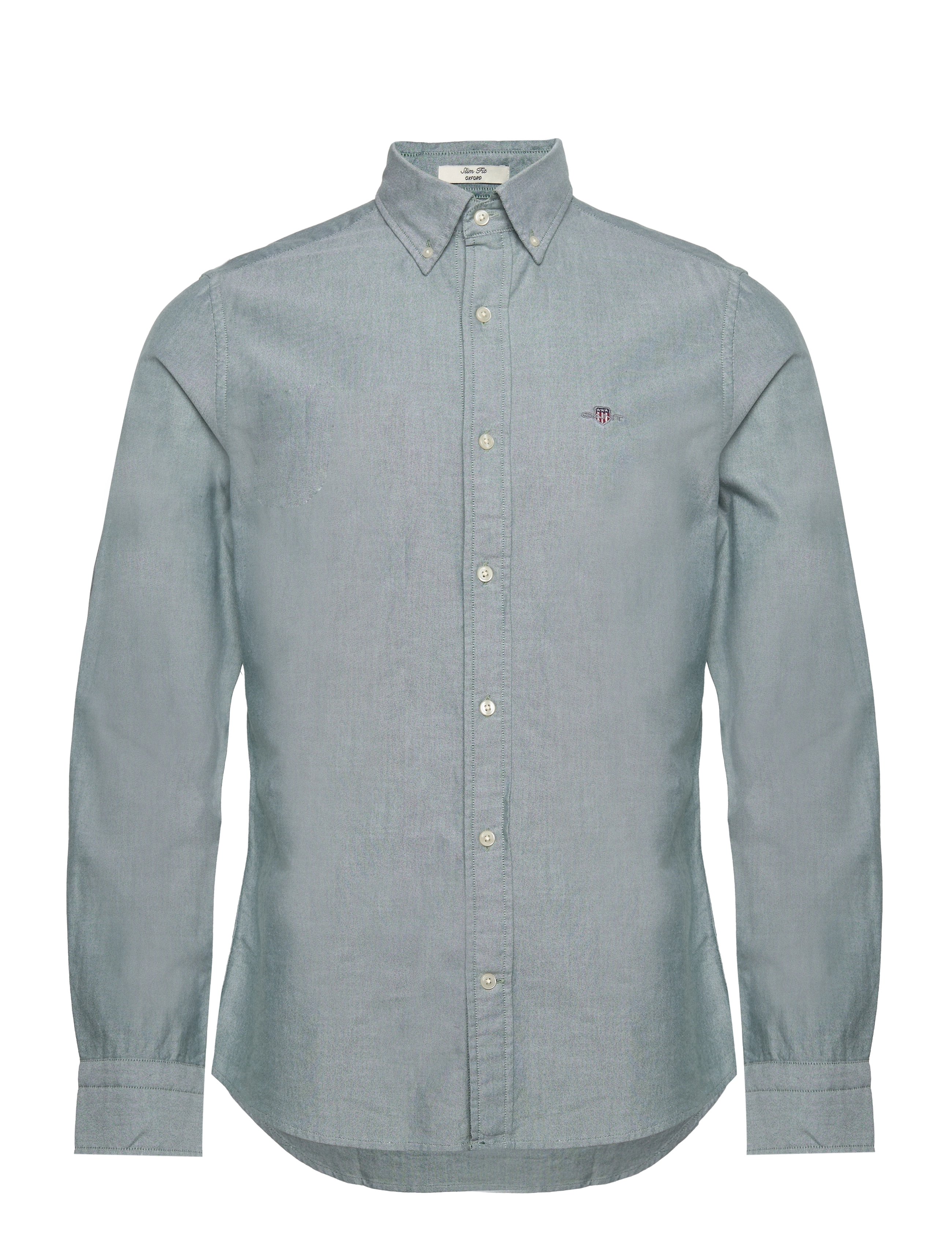Gant Slim Oxford Shirt, M, Shirts, Grün - Casual, Männerswear