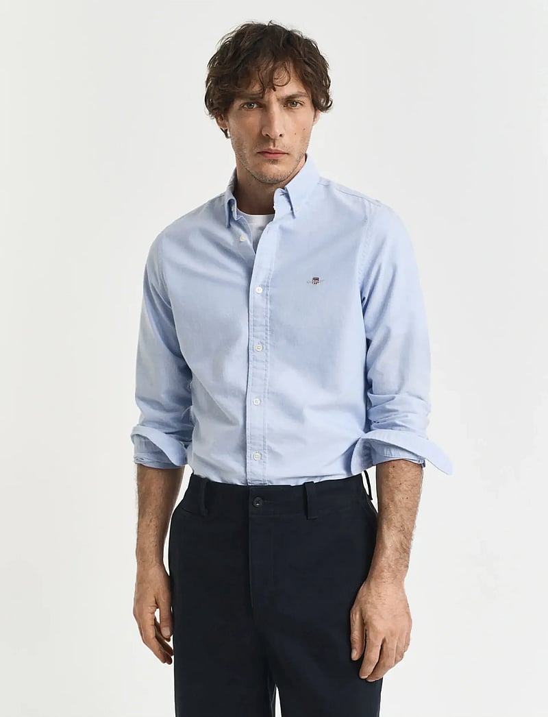 GANT - SLIM CLASSIC OXFORD SHIRT - basic-hemden - light blue - 0