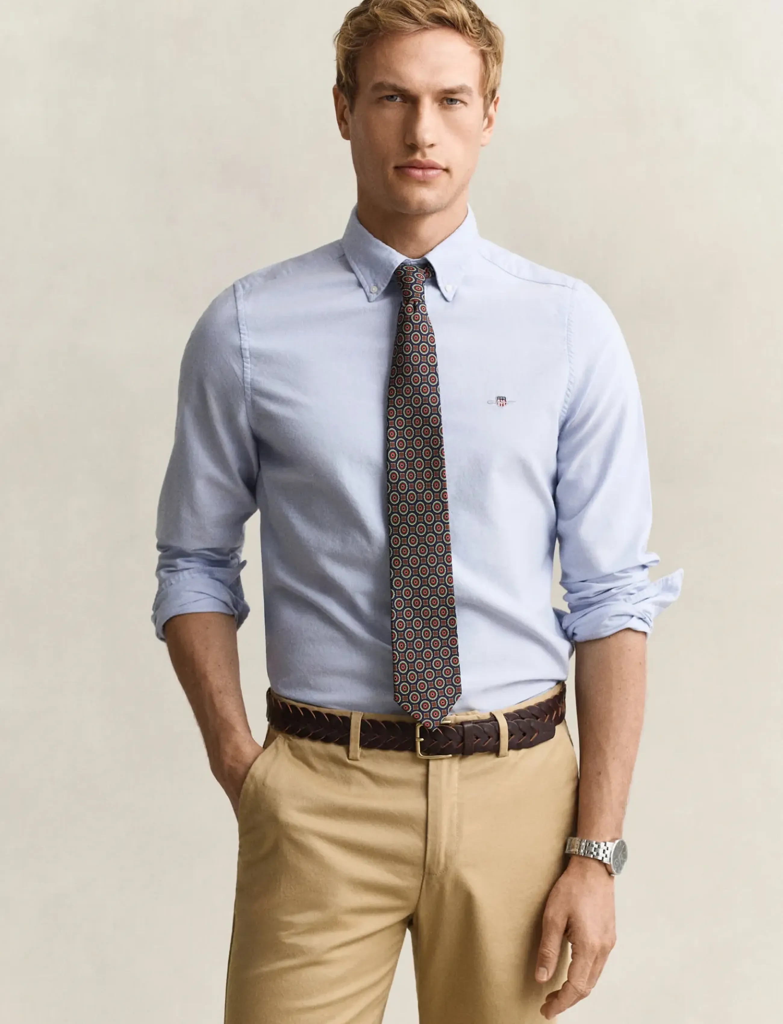 Gant - SLIM CLASSIC OXFORD SHIRT - premium styles - light blue - 0